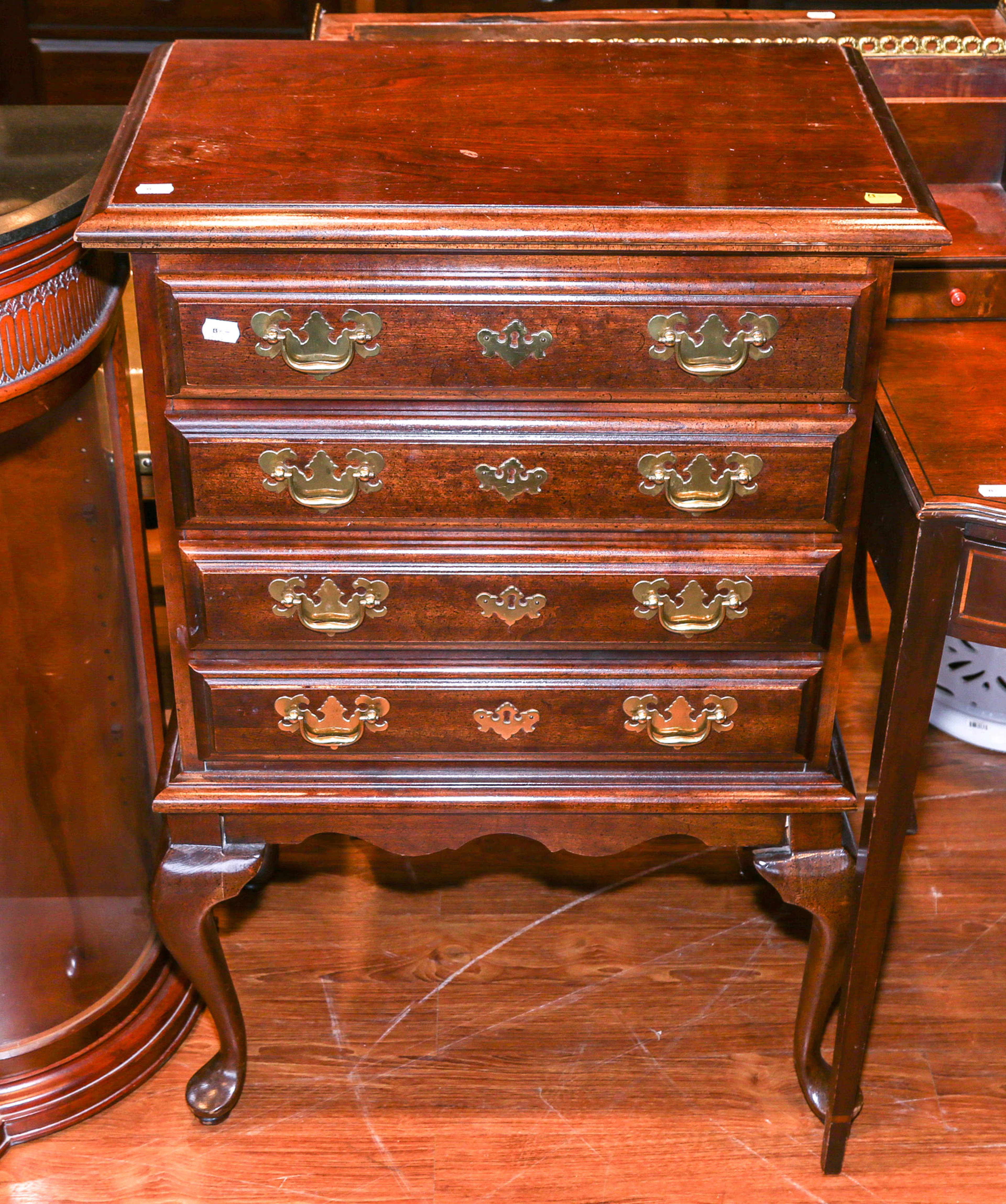 A Queen Anne Style Cherry Silver Chest