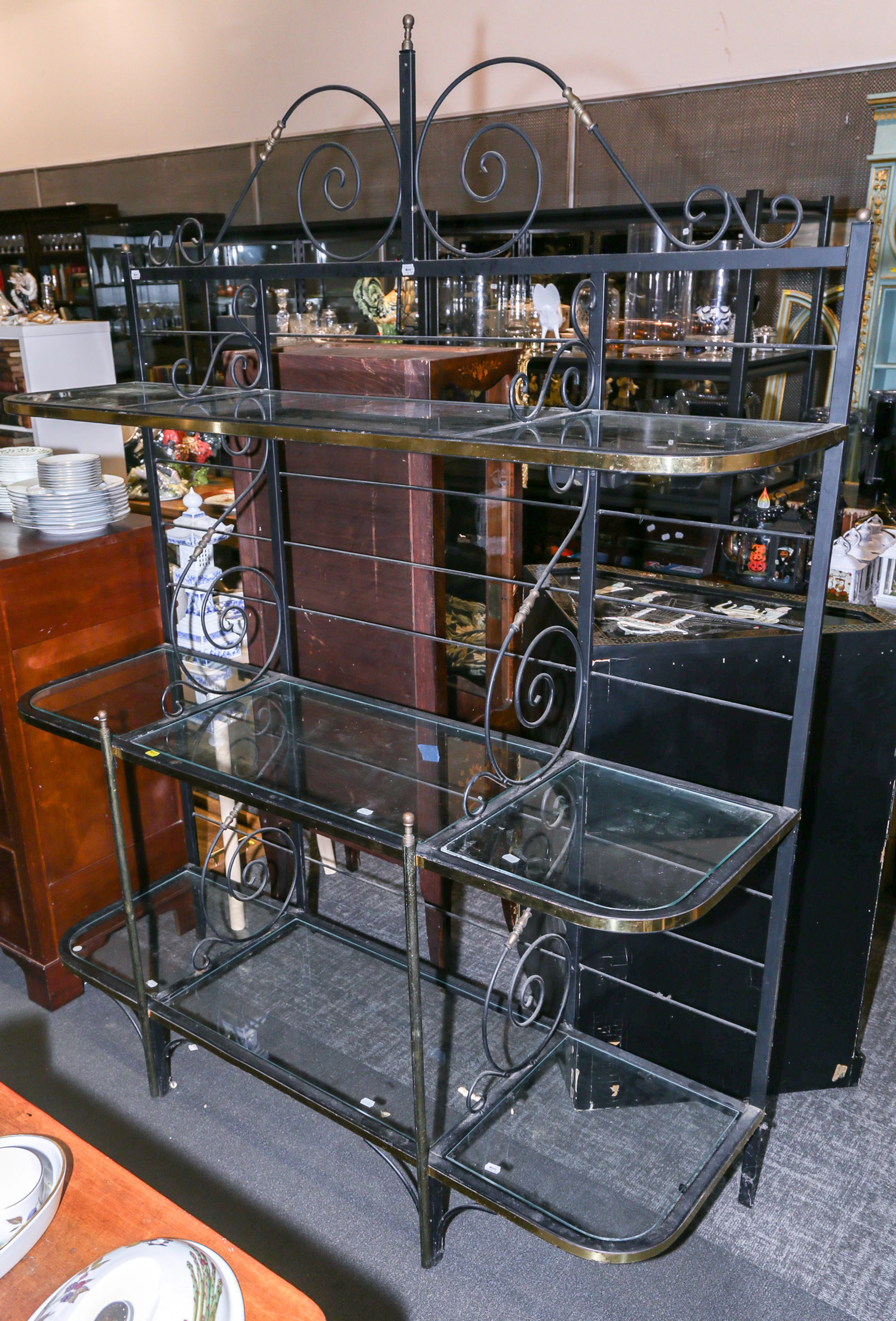 A French Wrought Iron Etagere