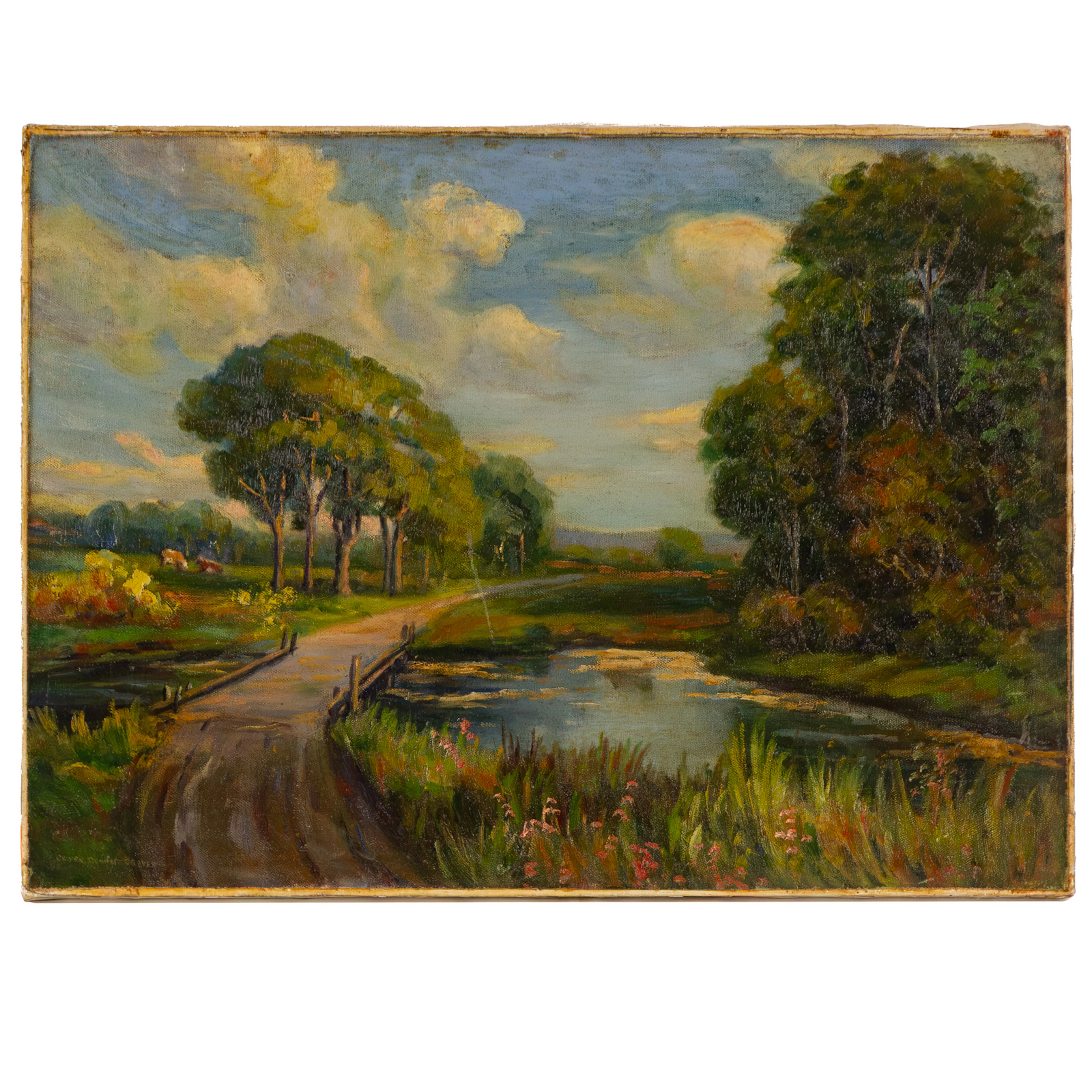 Oliver Dennett Grover. Landscape with Path, oil