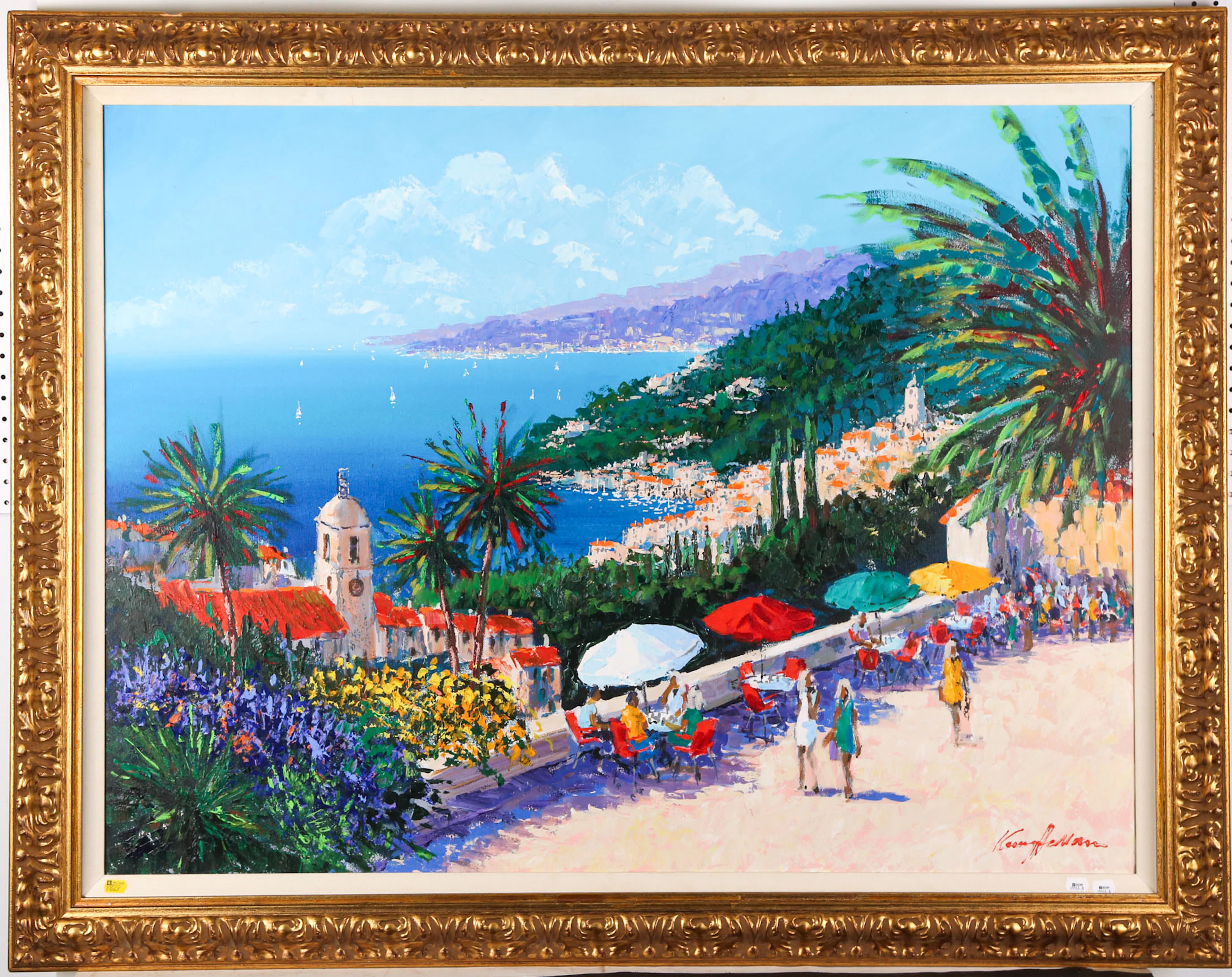 Artist Unknown. 20th c. Mediterranean Scene, oil