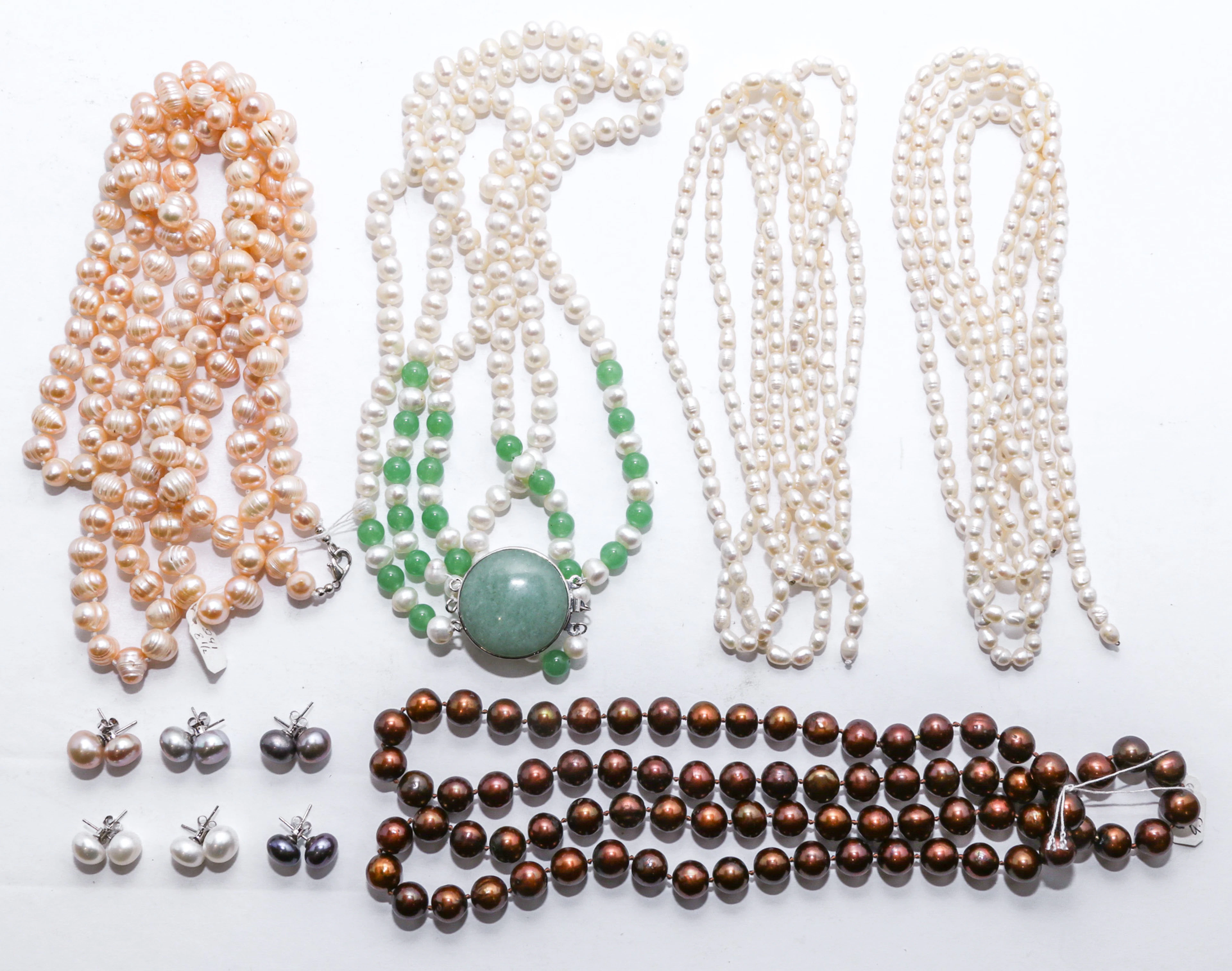 A Large Collection of FWP Studs & Necklaces
