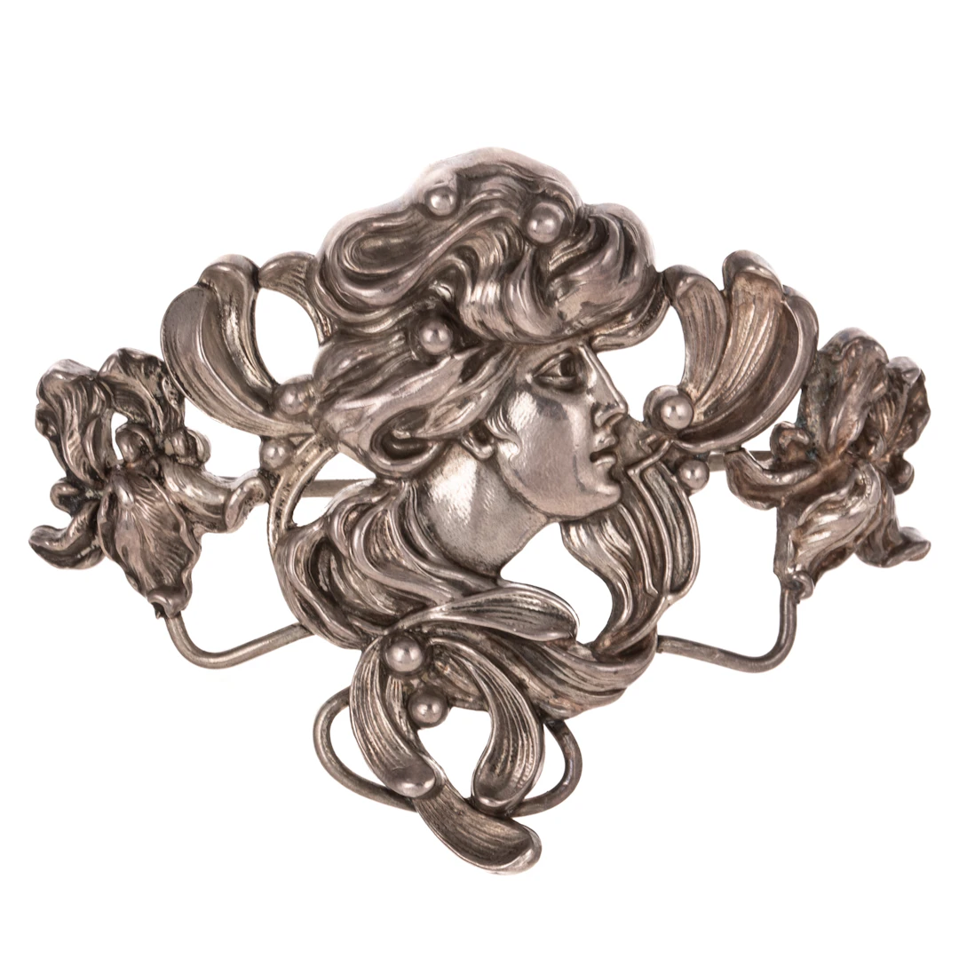 A William B. Kerr & Co. Art Nouveau Brooch in Sterling Silver