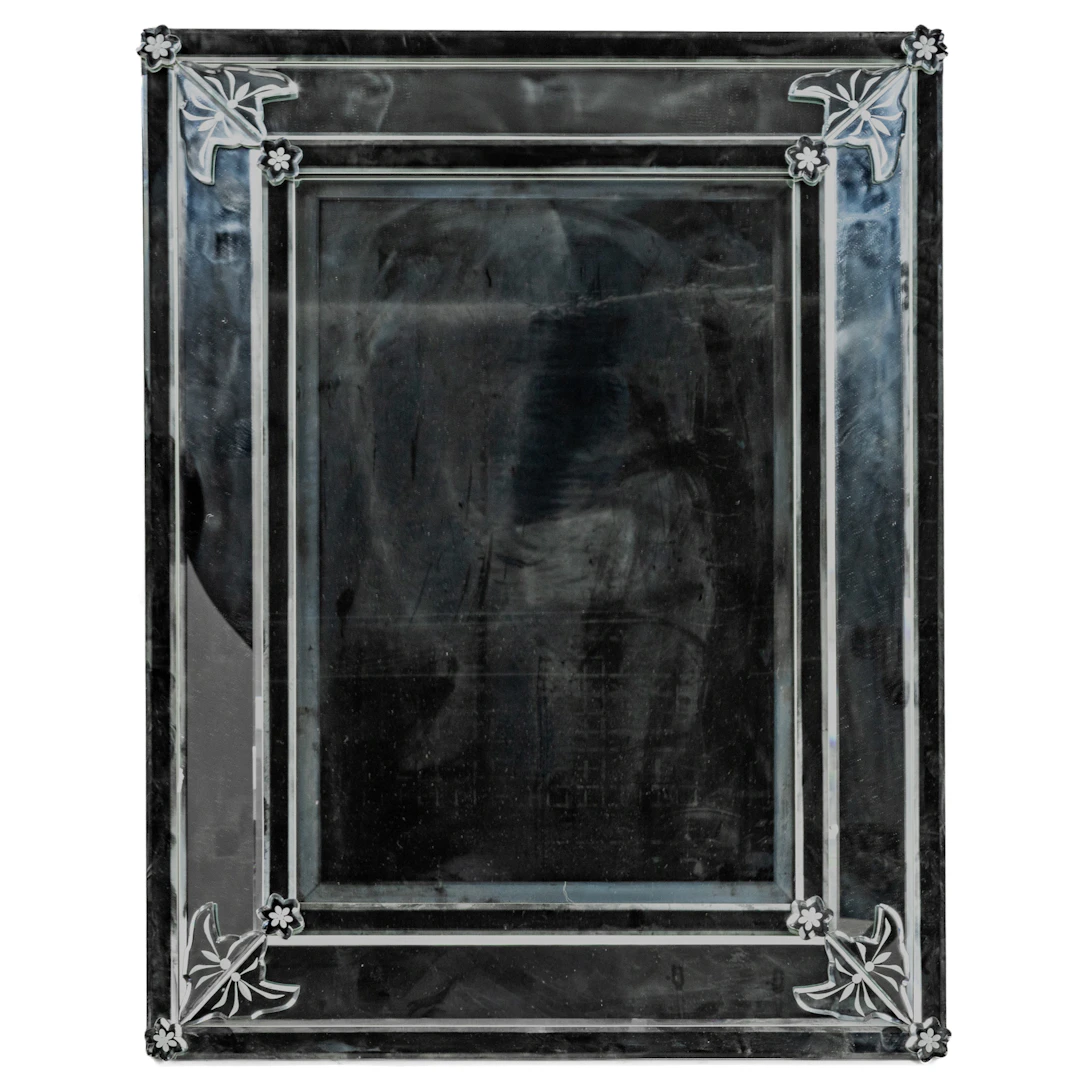 A Bombay Etched Glass Mirror