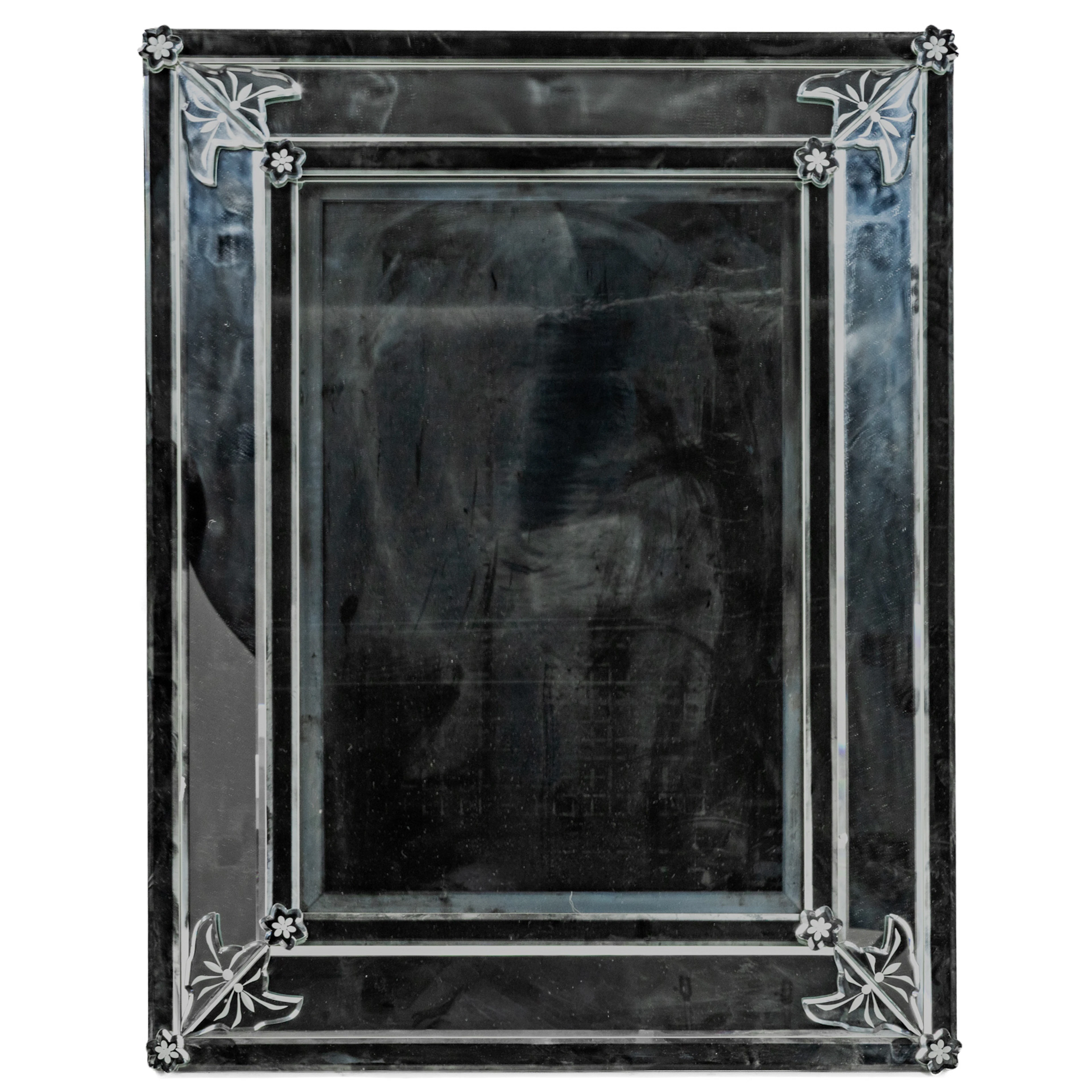A Bombay Etched Glass Mirror