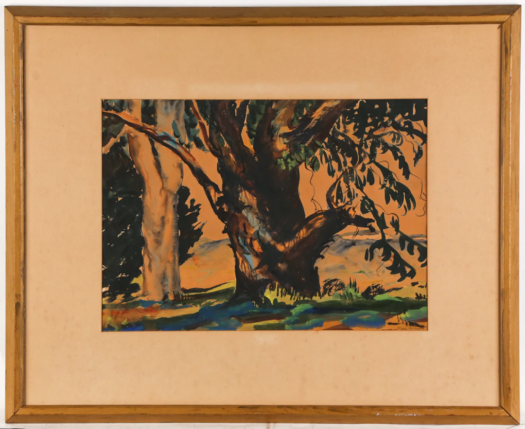 Marie B. Comfort. Landscape with Trees, watercolor