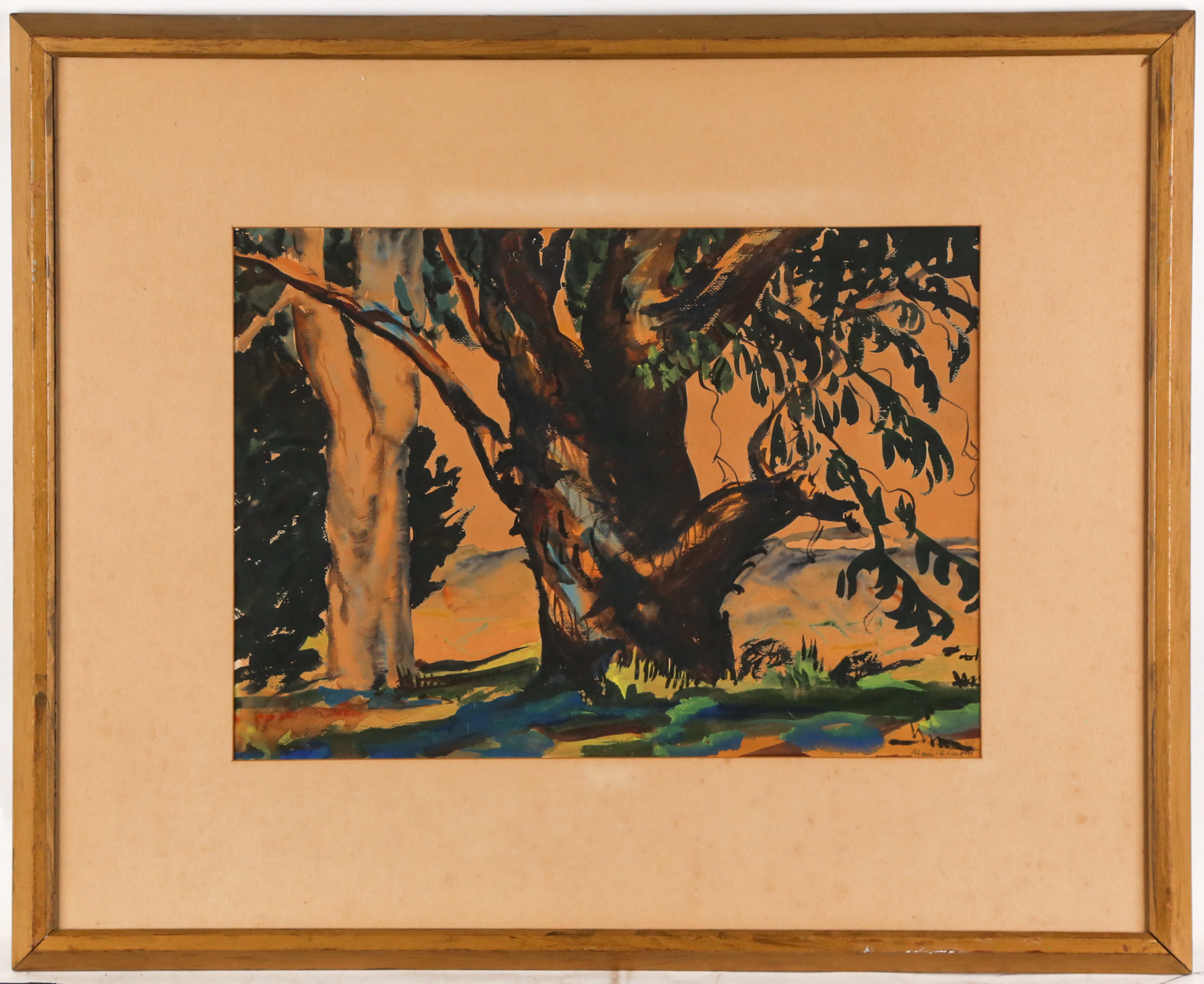 Marie B. Comfort. Landscape with Trees, watercolor