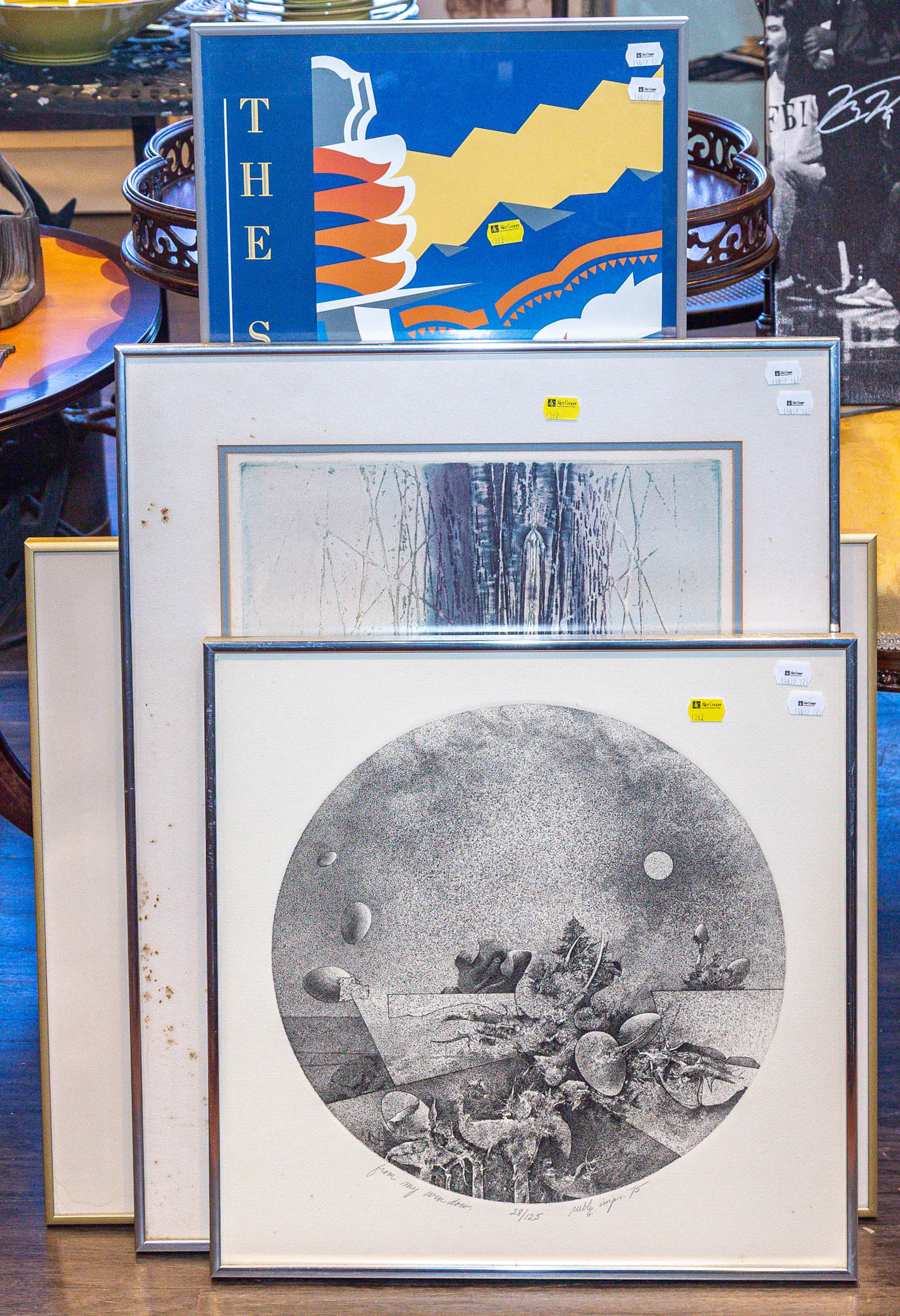 A Group of Framed Modern Artwork
