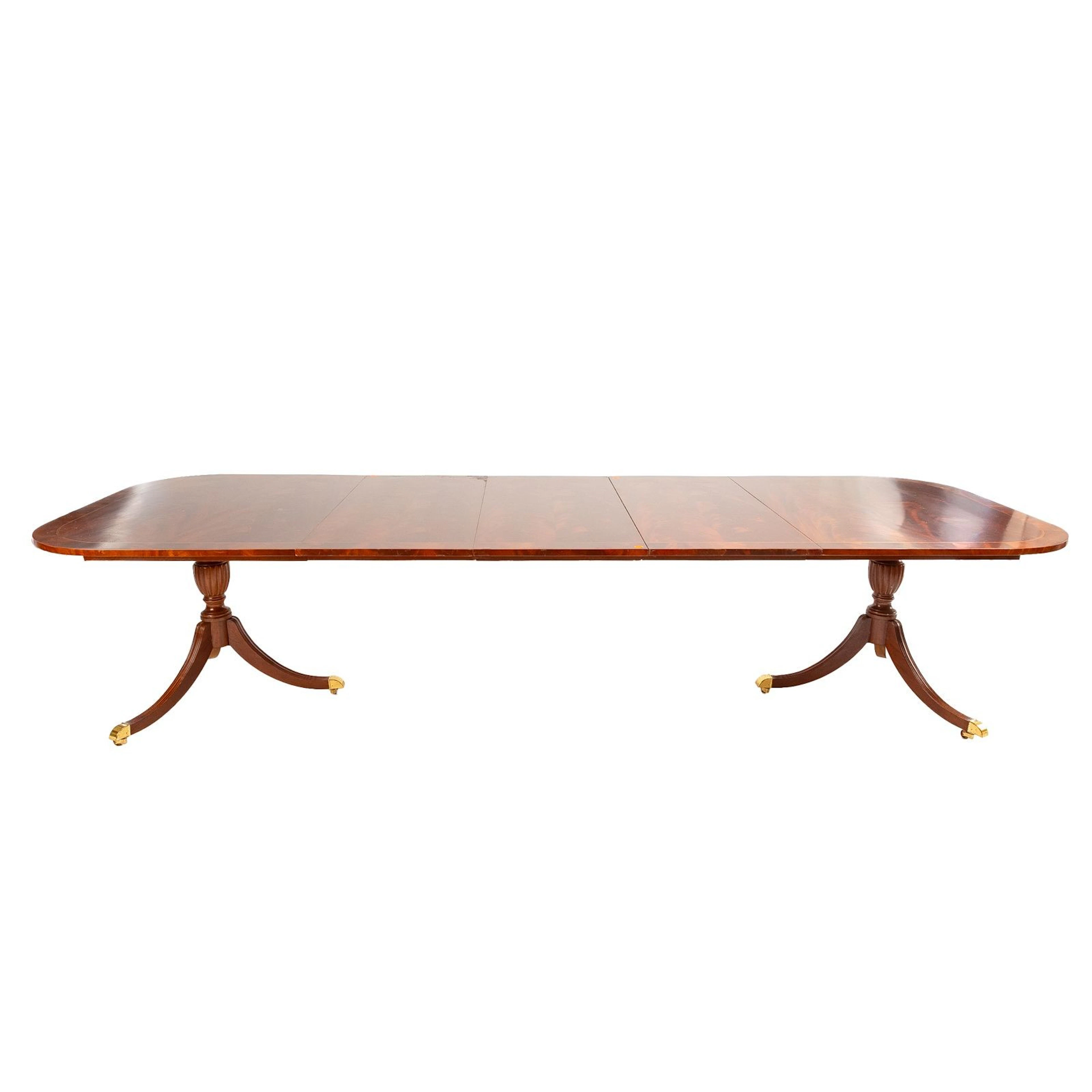 Councill Craftsman Mahogany Banded Dining Table