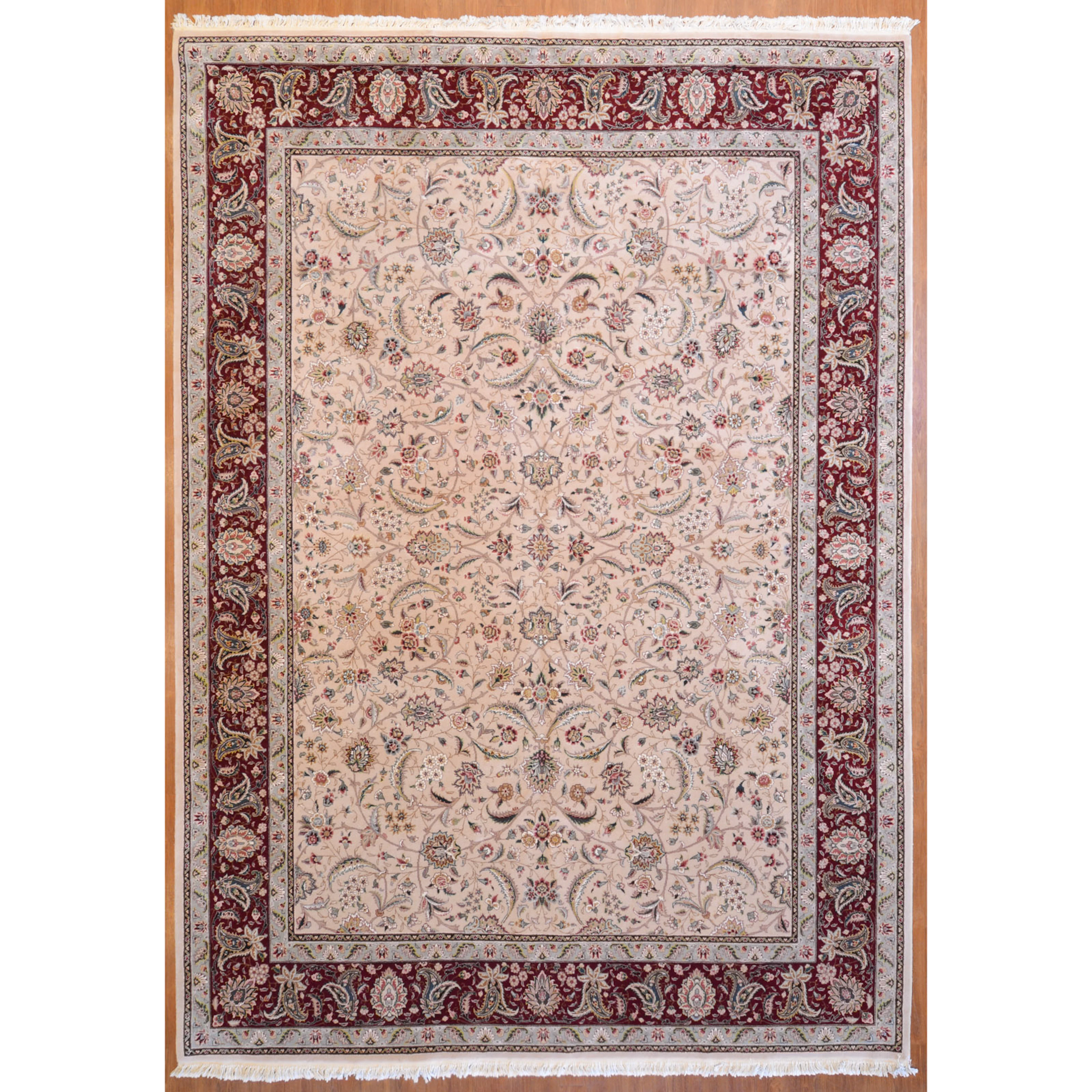 Sino Tabriz Rug, China, 8.8 x 12.1