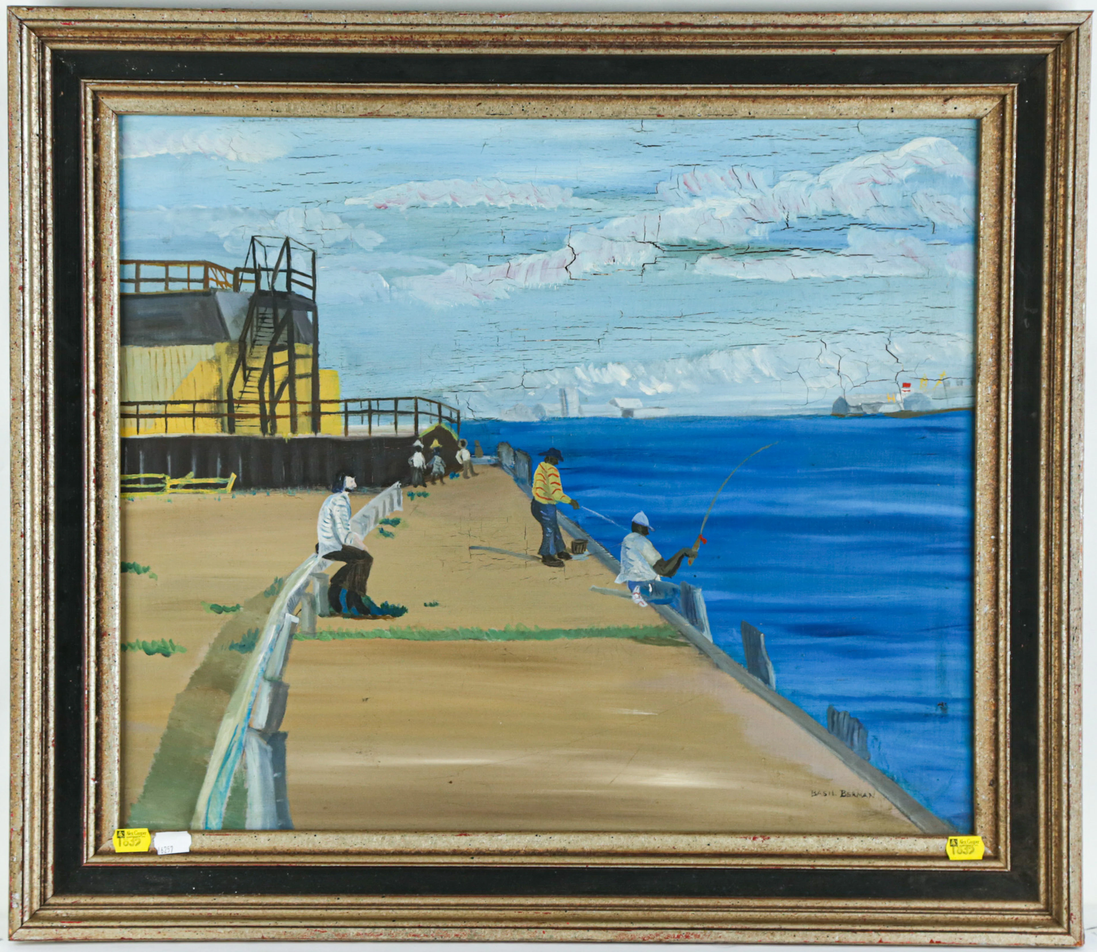 Basil Berman. Baltimore Port Scene, oil
