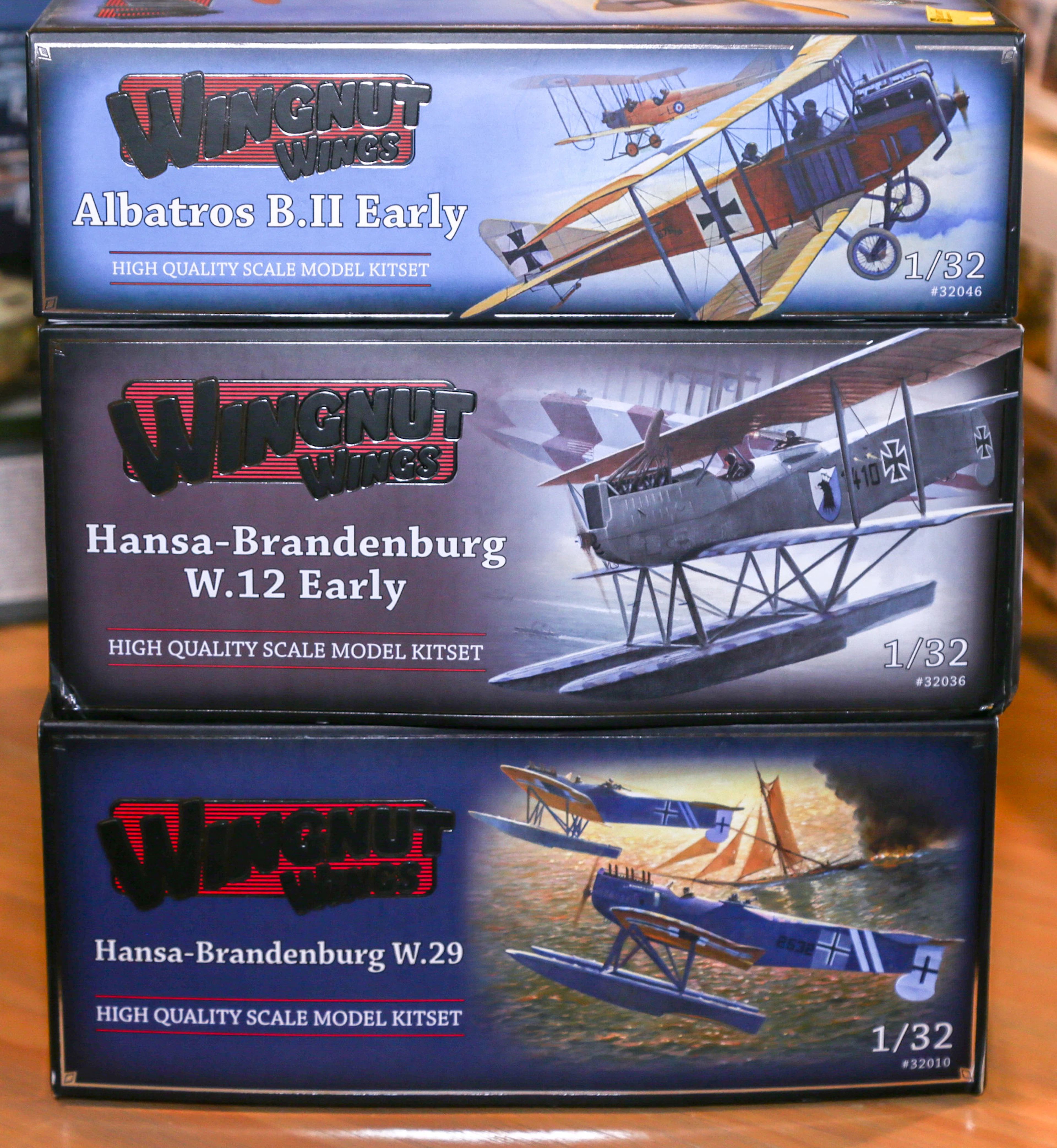Three 1:32 WWI German Airplane Model Kits