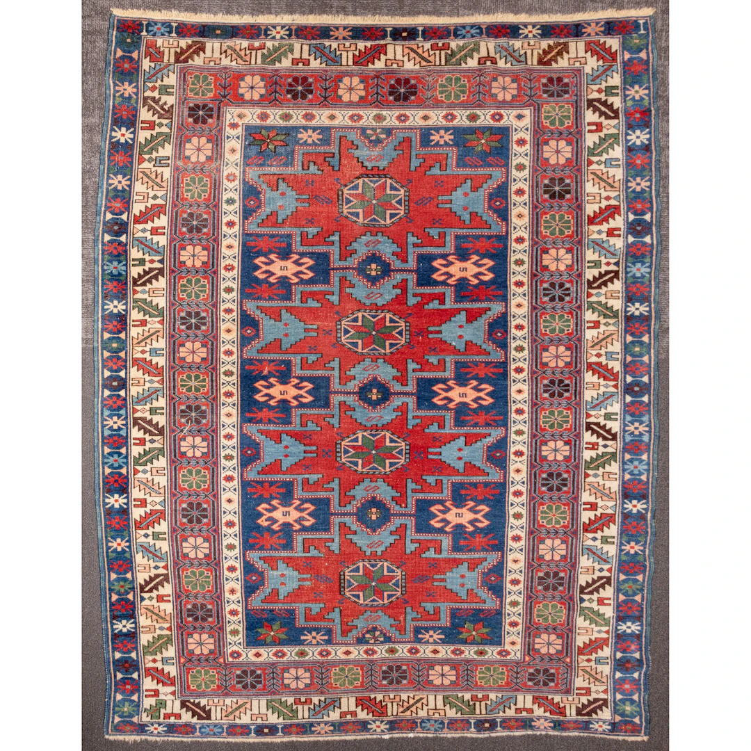 Antique Kazak Rug, Caucasus, 3.10 x 4.10