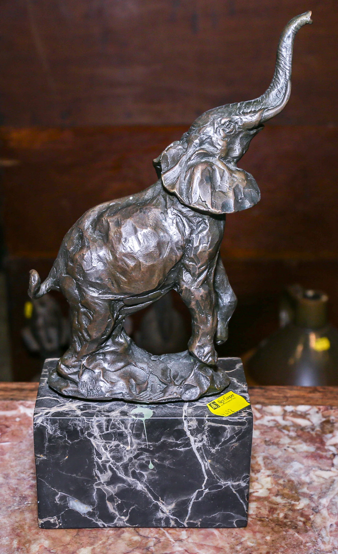A Bronze Figure of an African Elephant