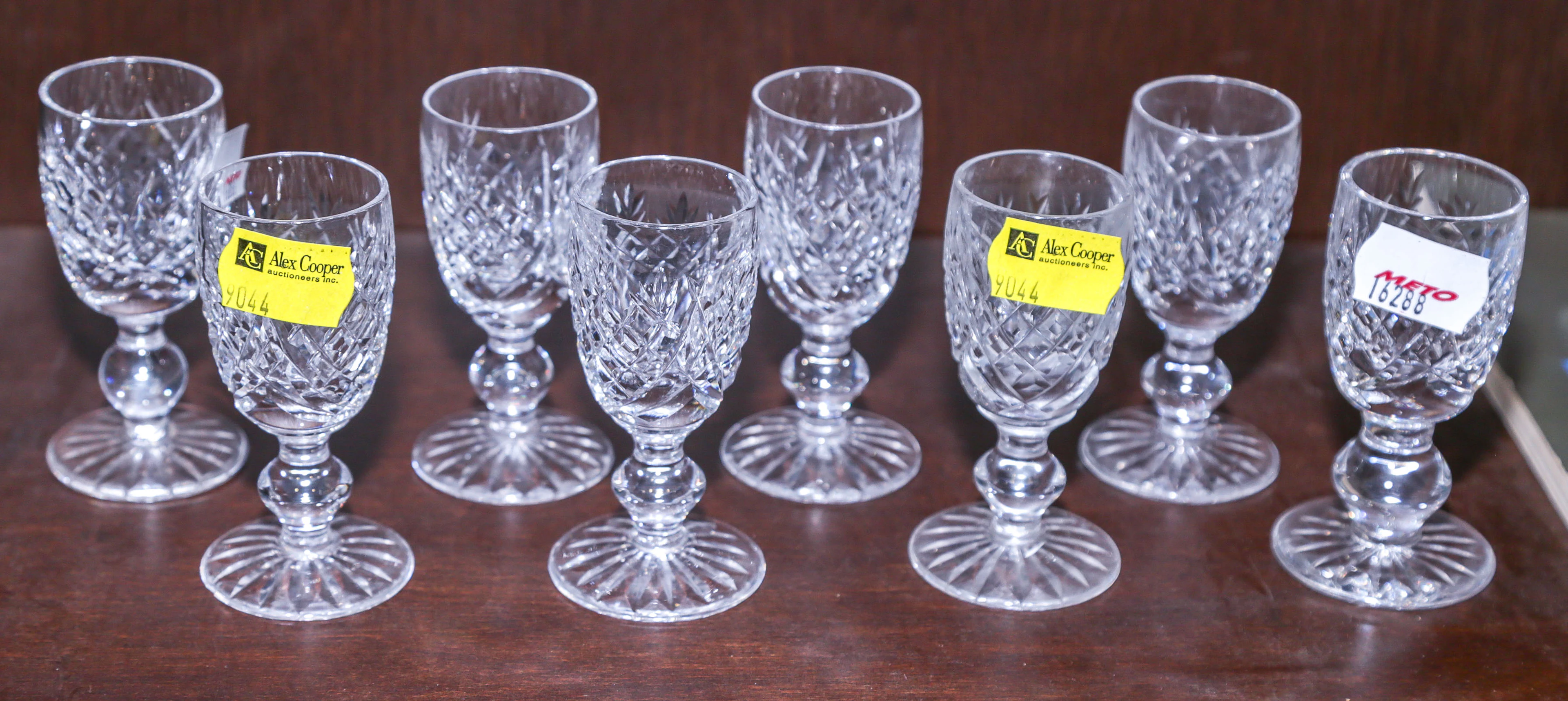 Eight Waterford "Donegal" Liqueur Stems