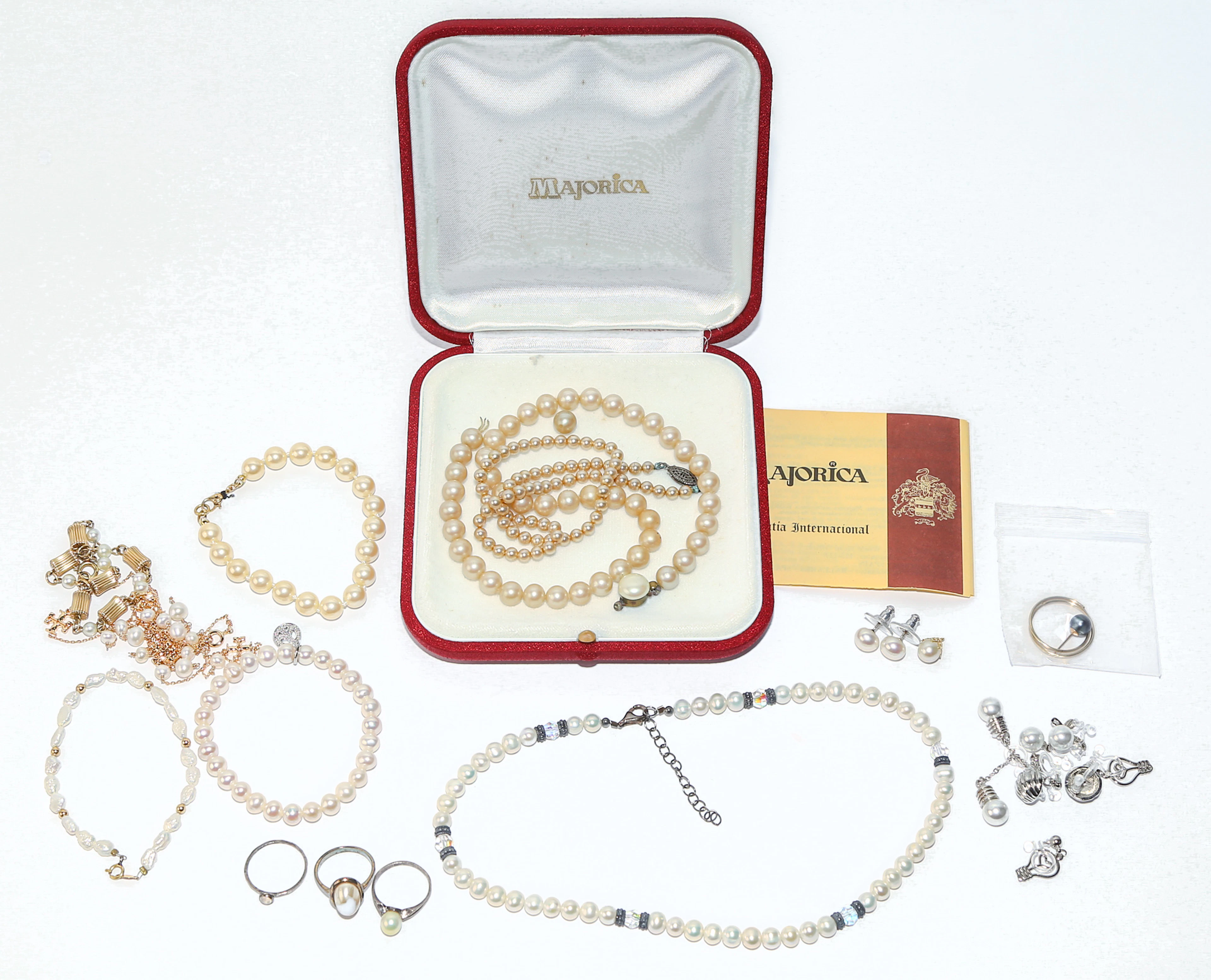 A Group of Cultured Pearl & Faux Pearl Jewelry
