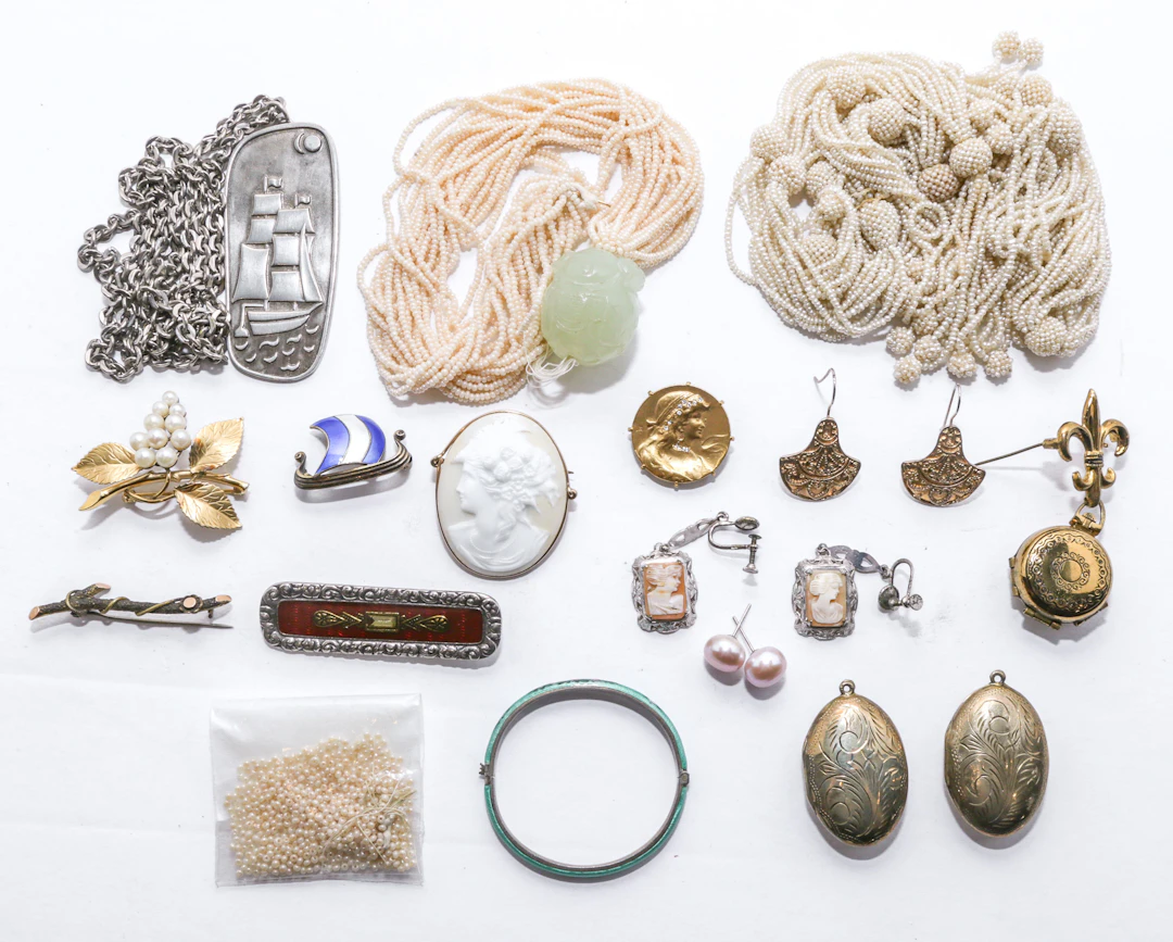 Pearls, Cameos, Sterling Silver & Vintage Jewelry
