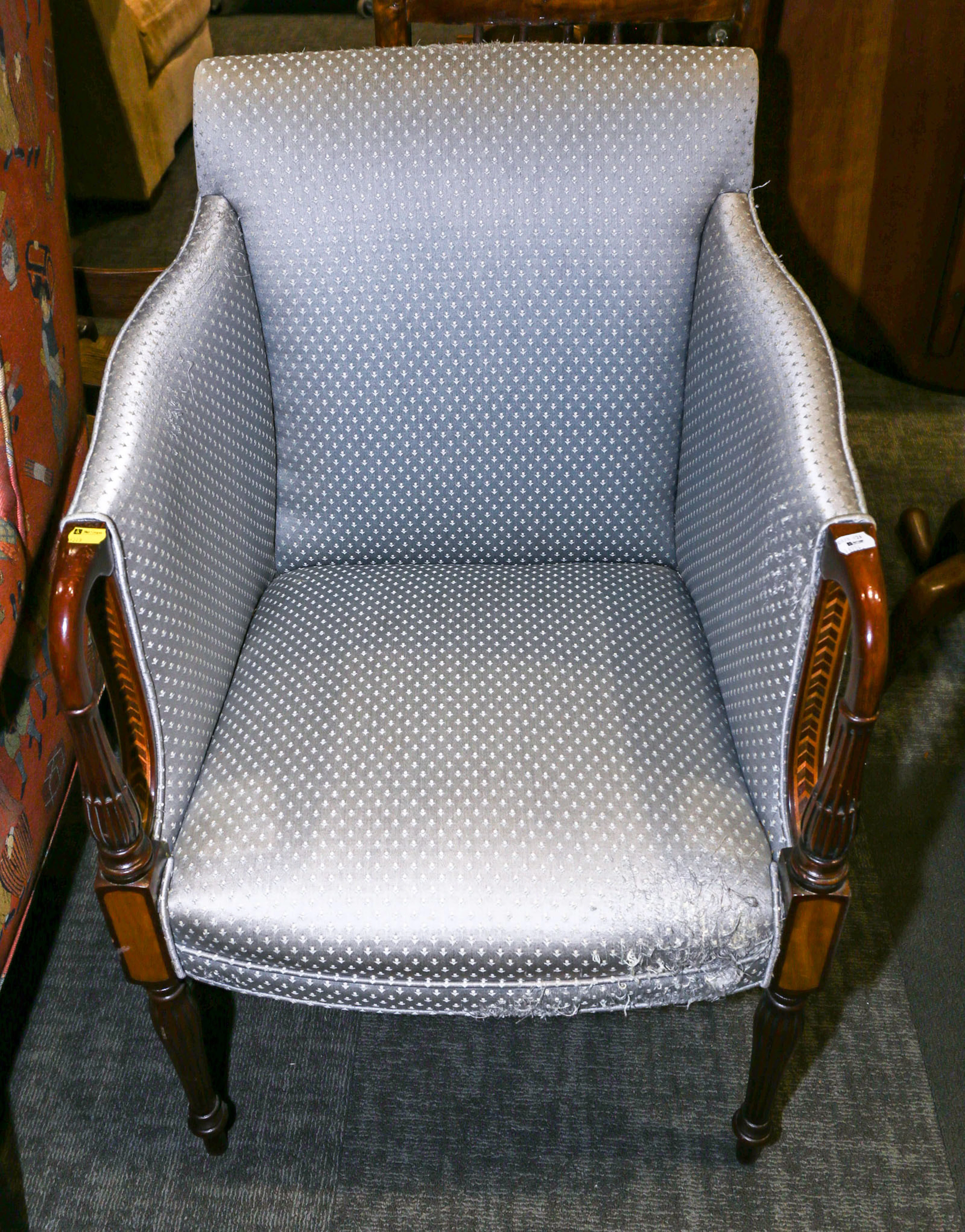 A Sheraton Style Mahogany Armchair