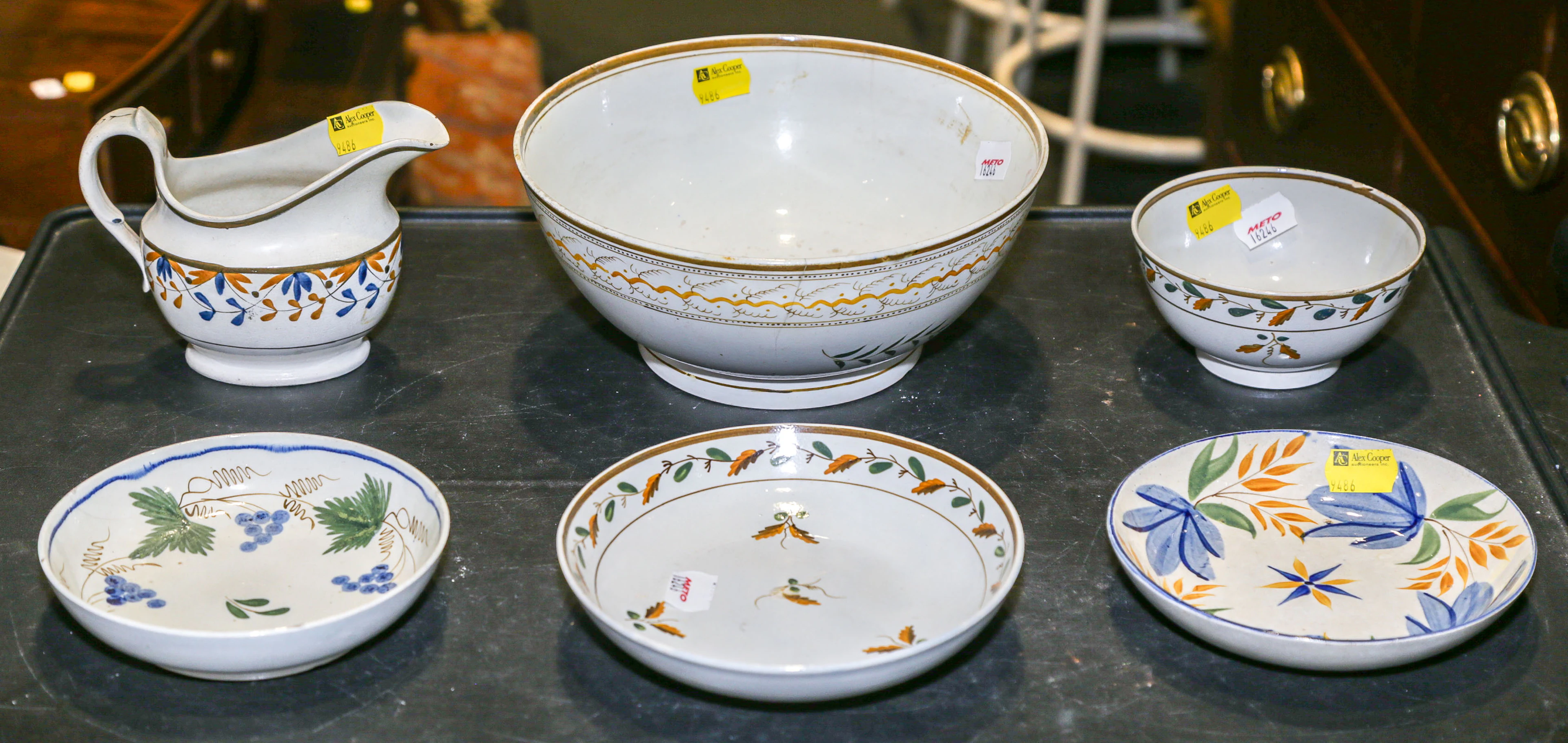 A Selection of English Painted Pearlware China
