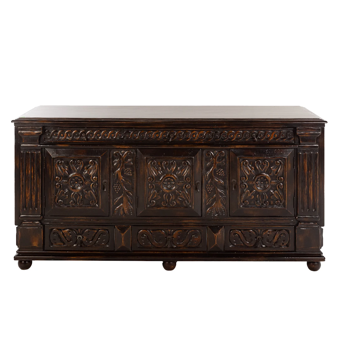 Spanish Baroque Style Carved Credenza