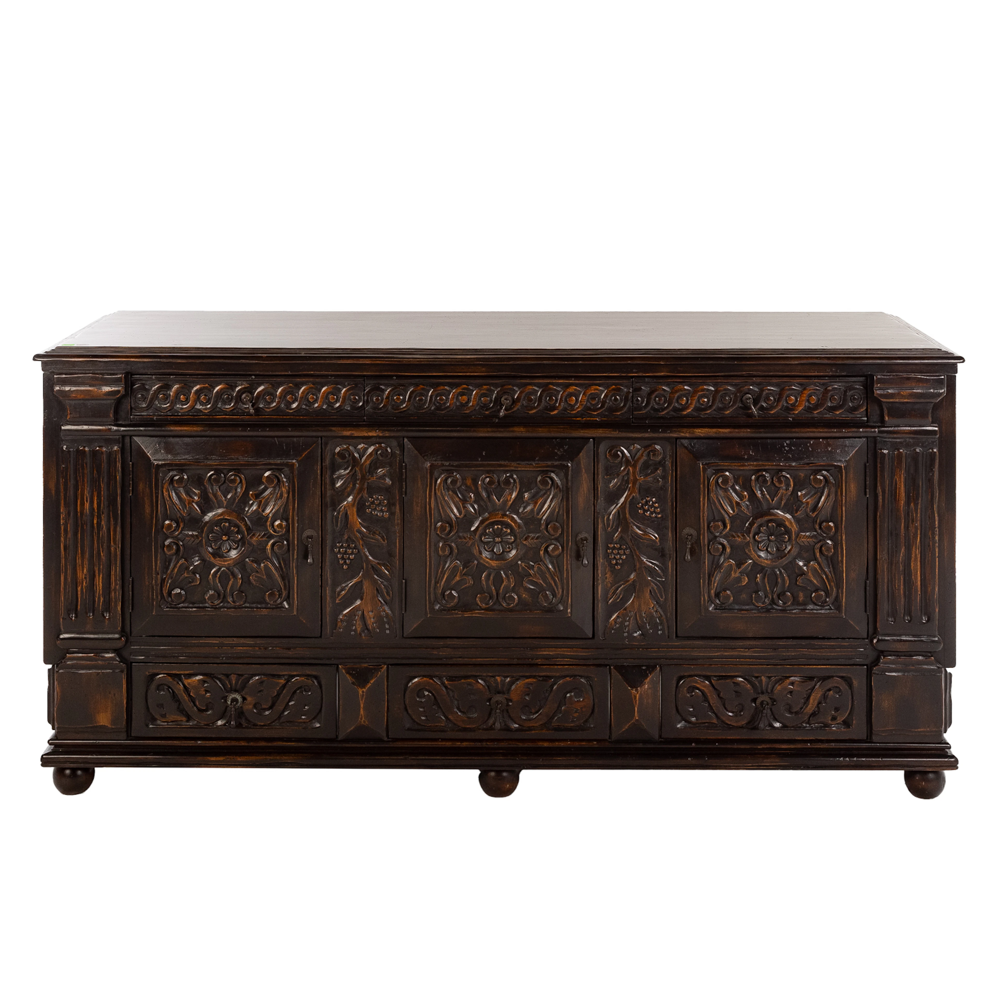 Spanish Baroque Style Carved Credenza