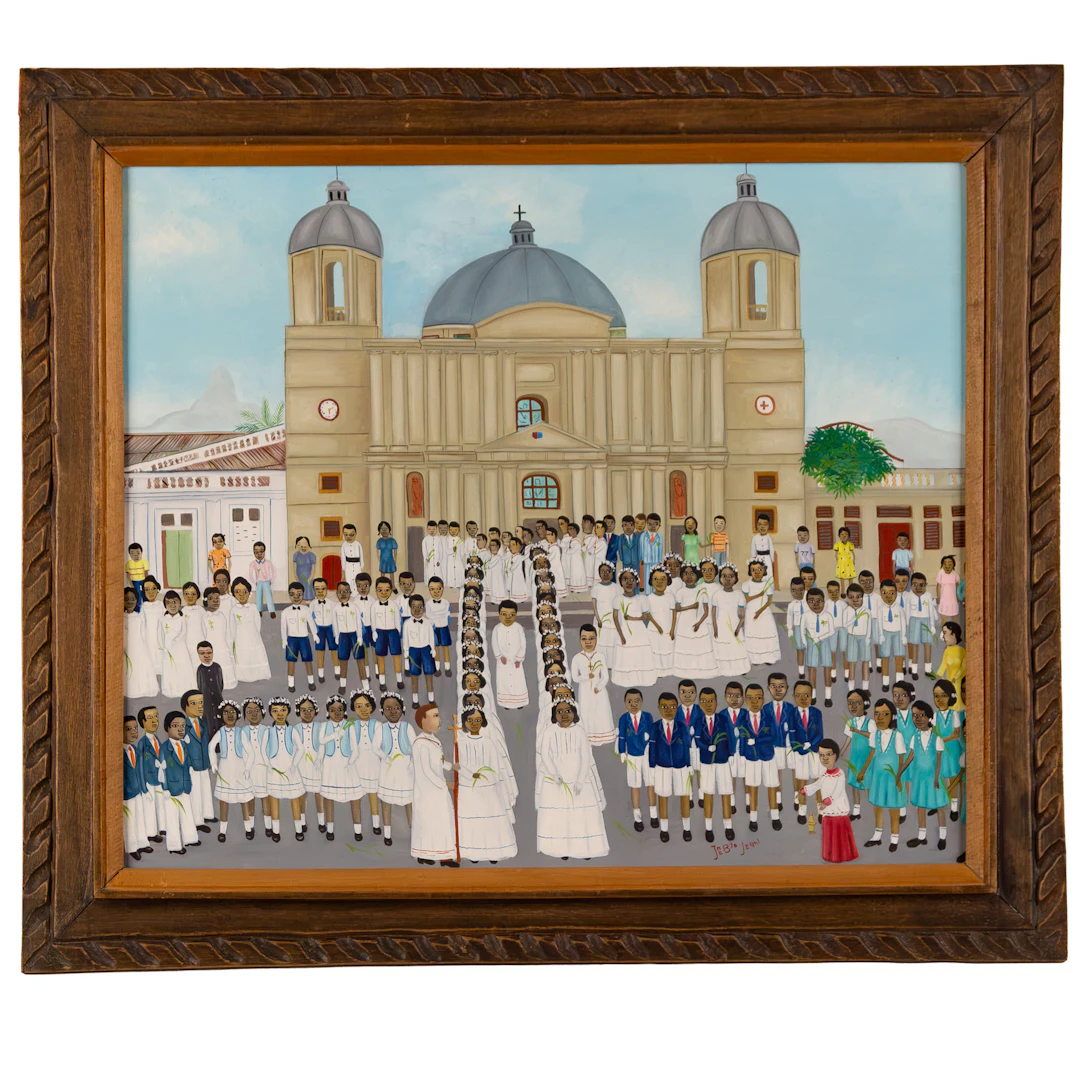 Jean Baptiste Jean. Religious Celebration, oil