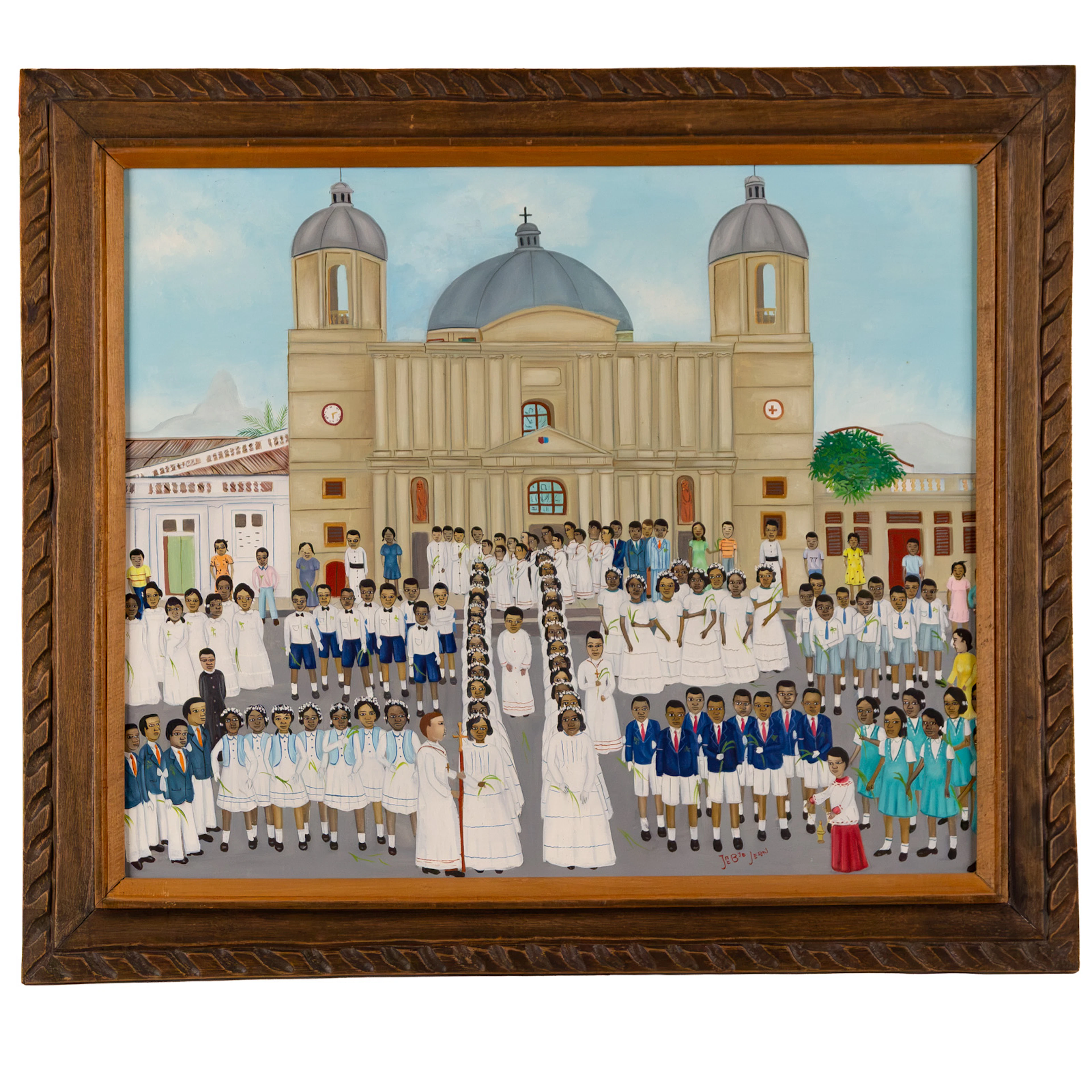 Jean Baptiste Jean. Religious Celebration, oil