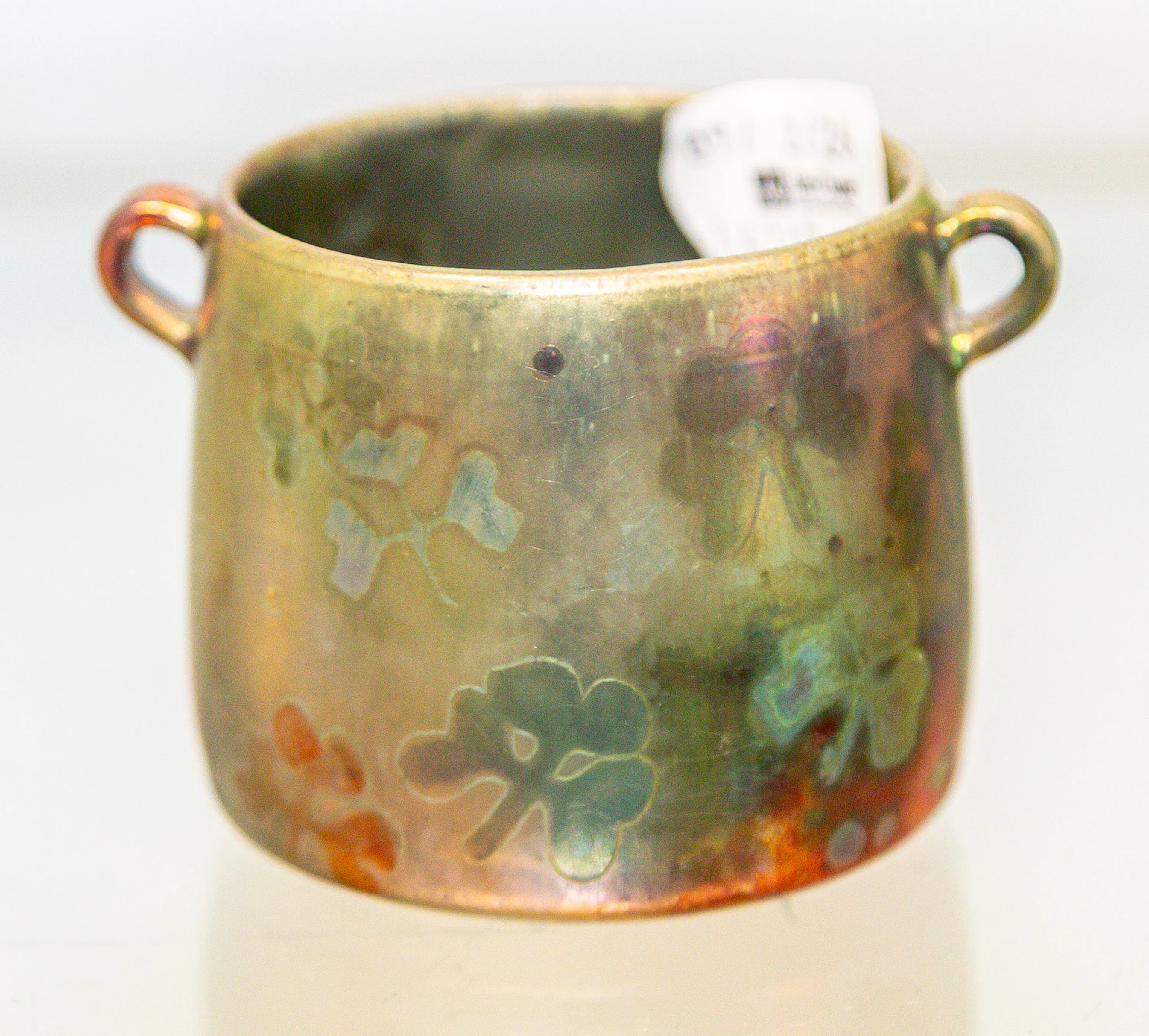 A Massier Style Iridescent Pottery Vessel