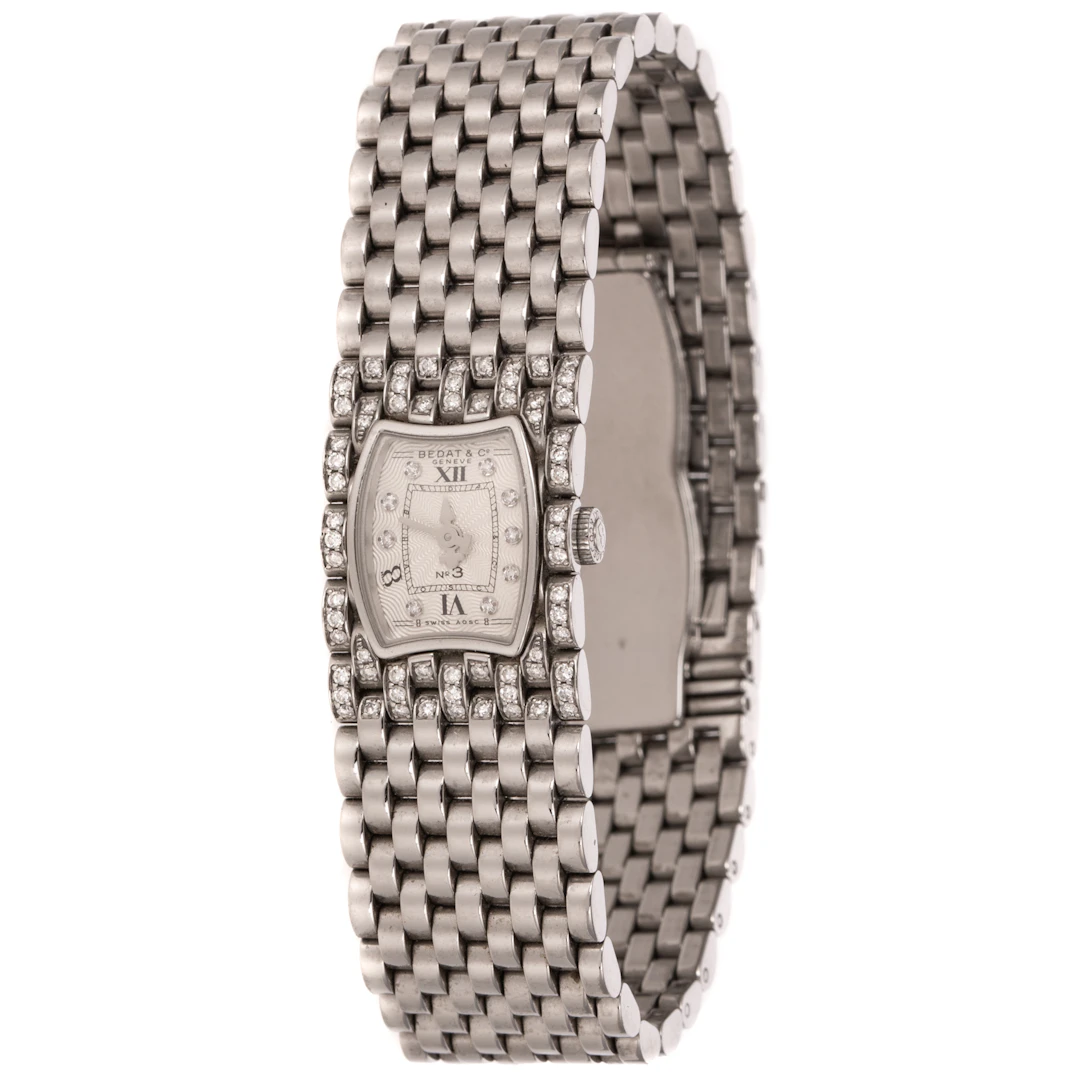 A Bedat & Co. Diamond Wrist Watch in Stainless Steel