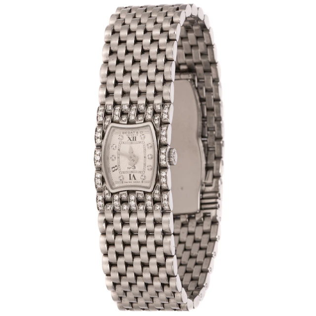 A Bedat & Co. Diamond Wrist Watch in Stainless Steel