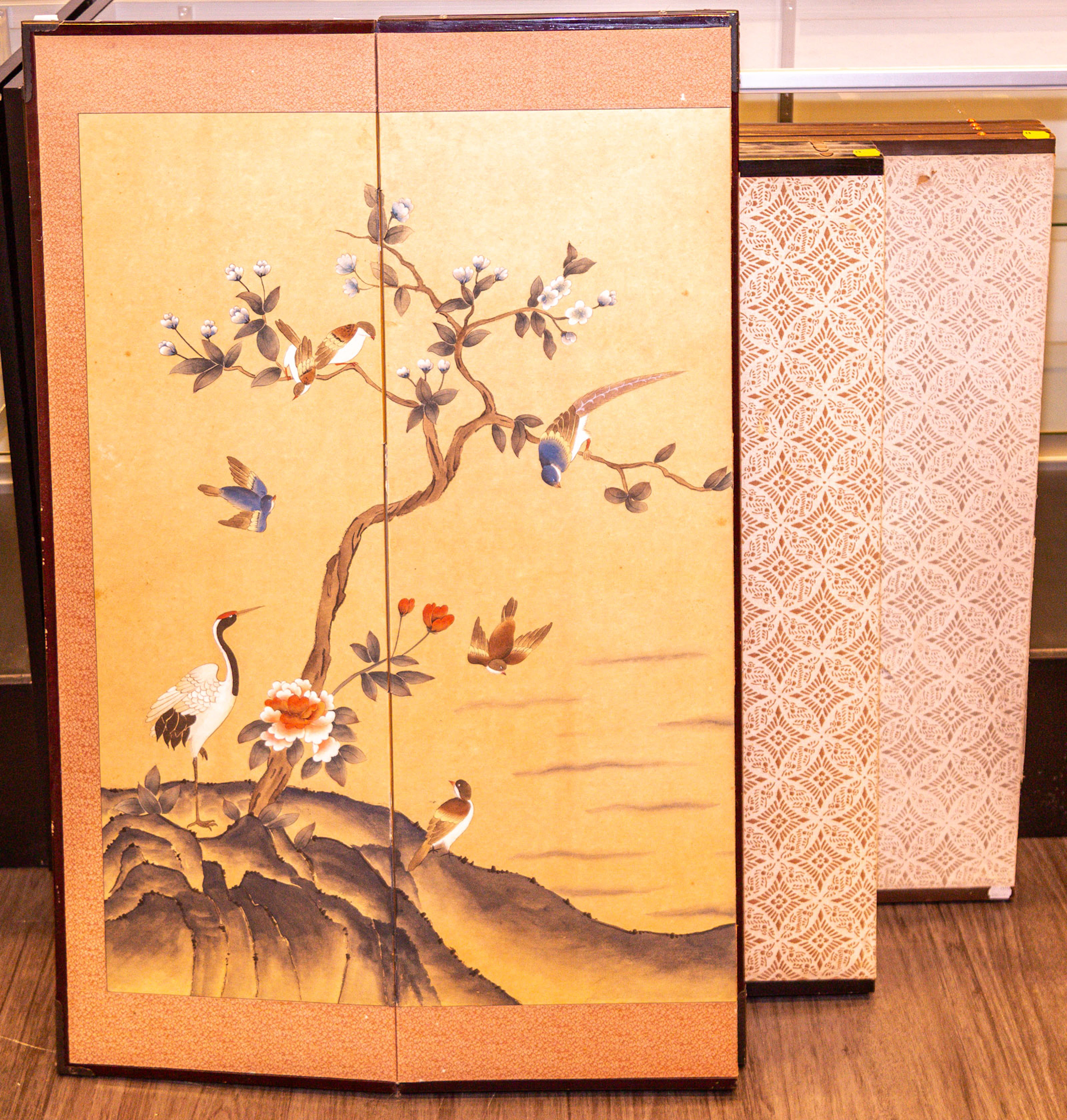 Two Japanese Tea Screens & a Chinese Screen