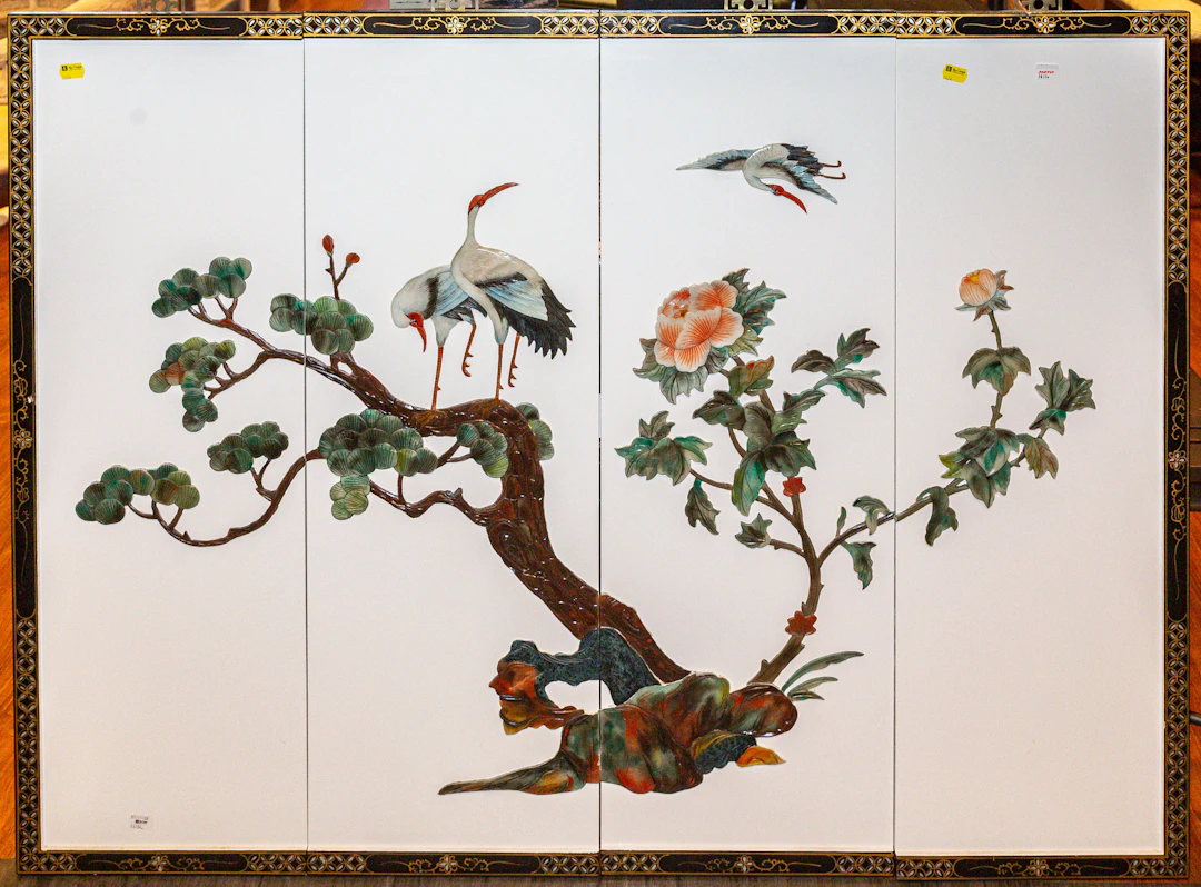 A Set of Four Decorative Chinese Panels
