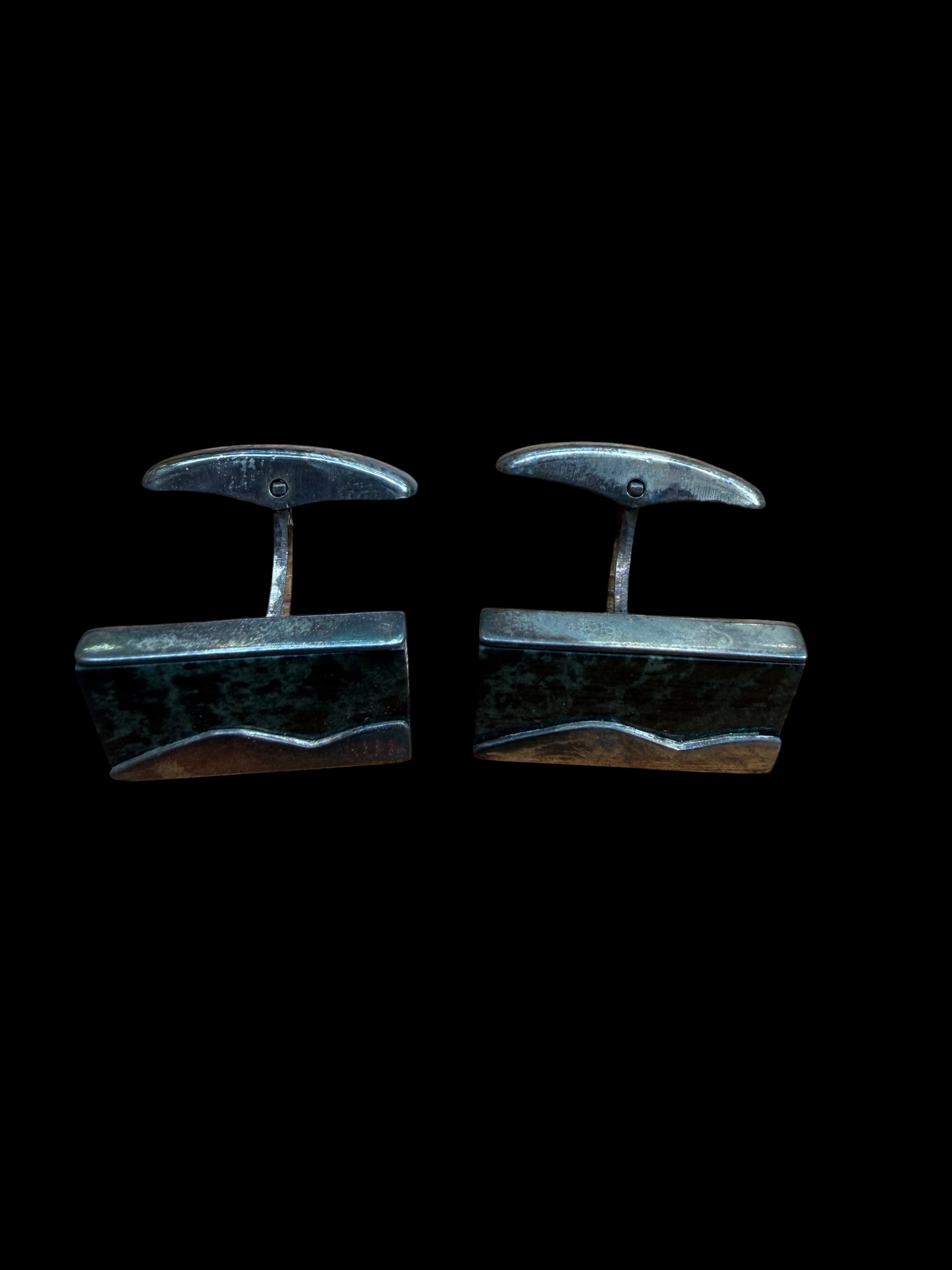 SILVER, MANCHETTKNAPPAR, 2 st