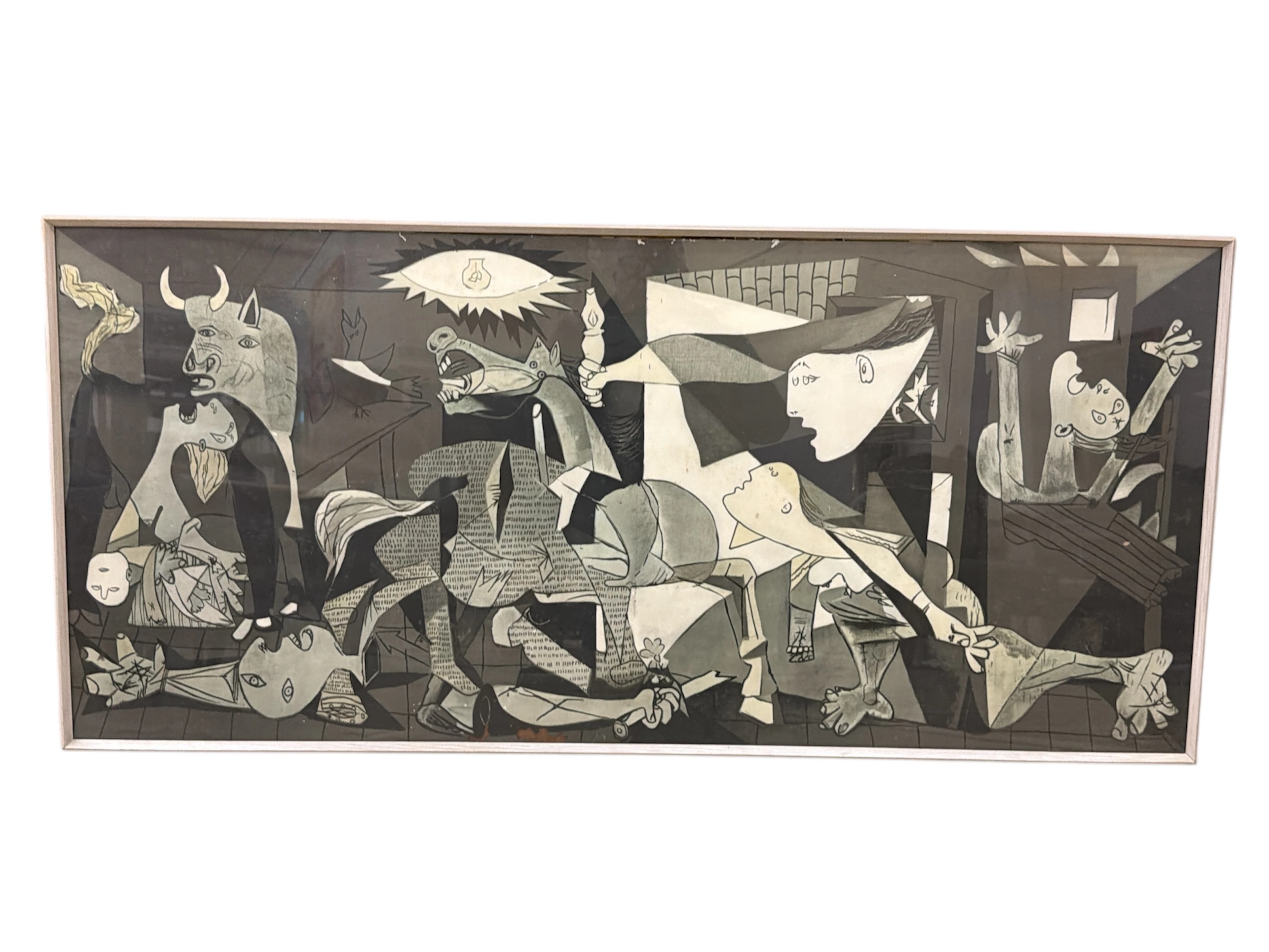 PABLO PICASSOS " Guernica" från 1937, tryckt reproduktion från 1900-talets