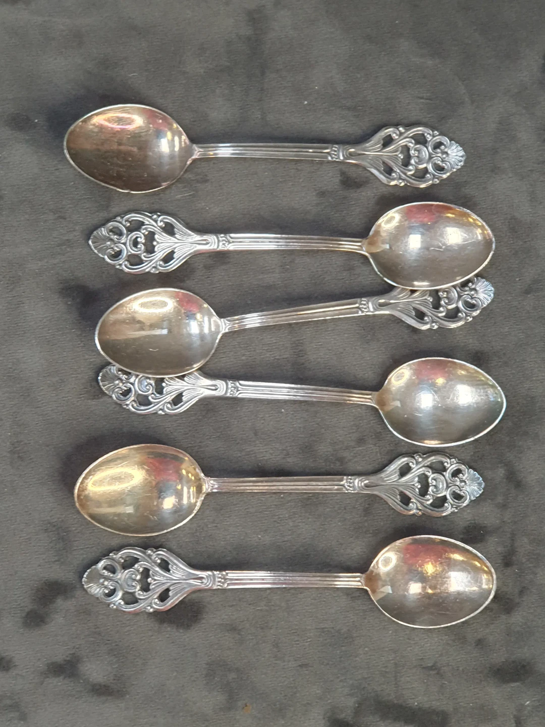 Teskedar, 6 st, silver