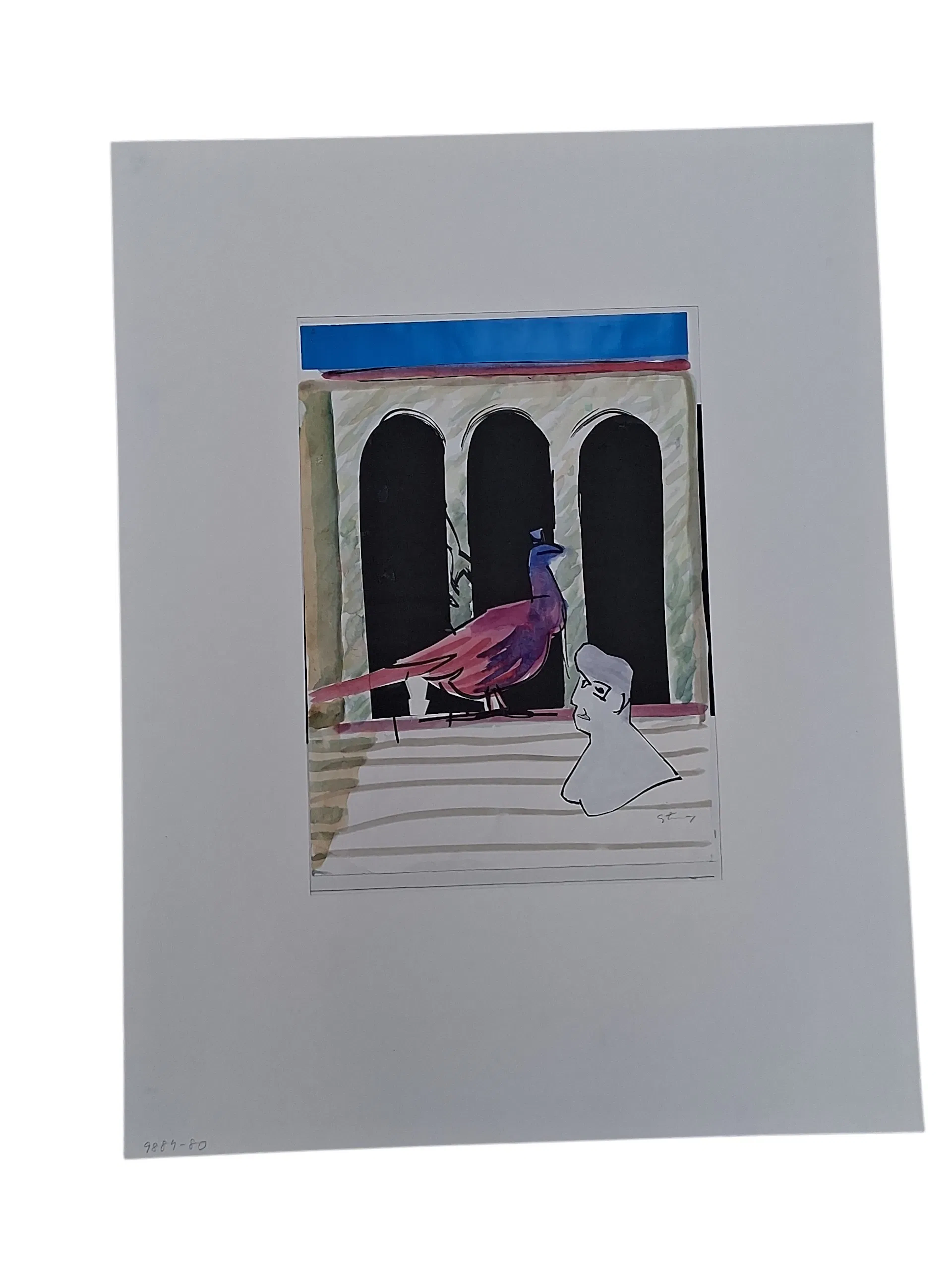 Blandteknik med collage, Hardy Strid