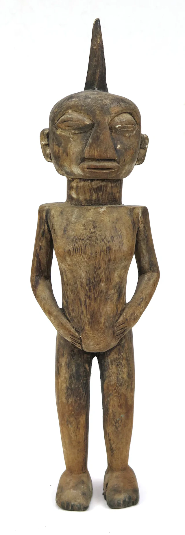 Fetisch, skuret trä, möjligen Dogon, Mali, 1900-tal, i form av stående