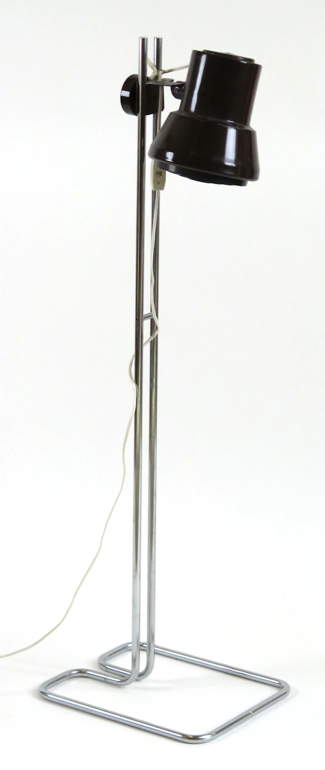 Okänd designer för IKEA, golvlampa, "City", brunlackerad metall och