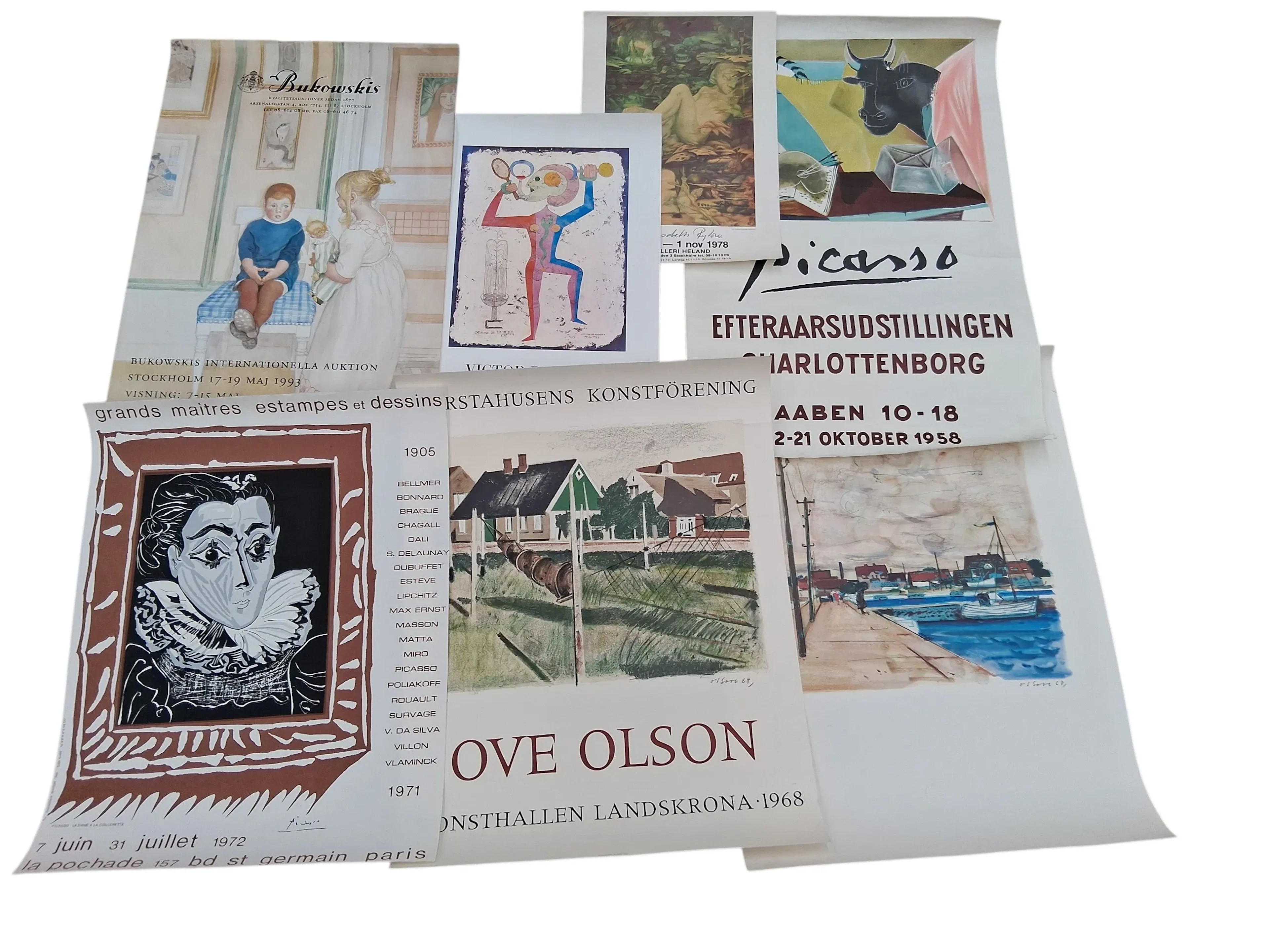 PARTI UTSTÄLLNINGAFFISCHER, Picasso, Brauner mm