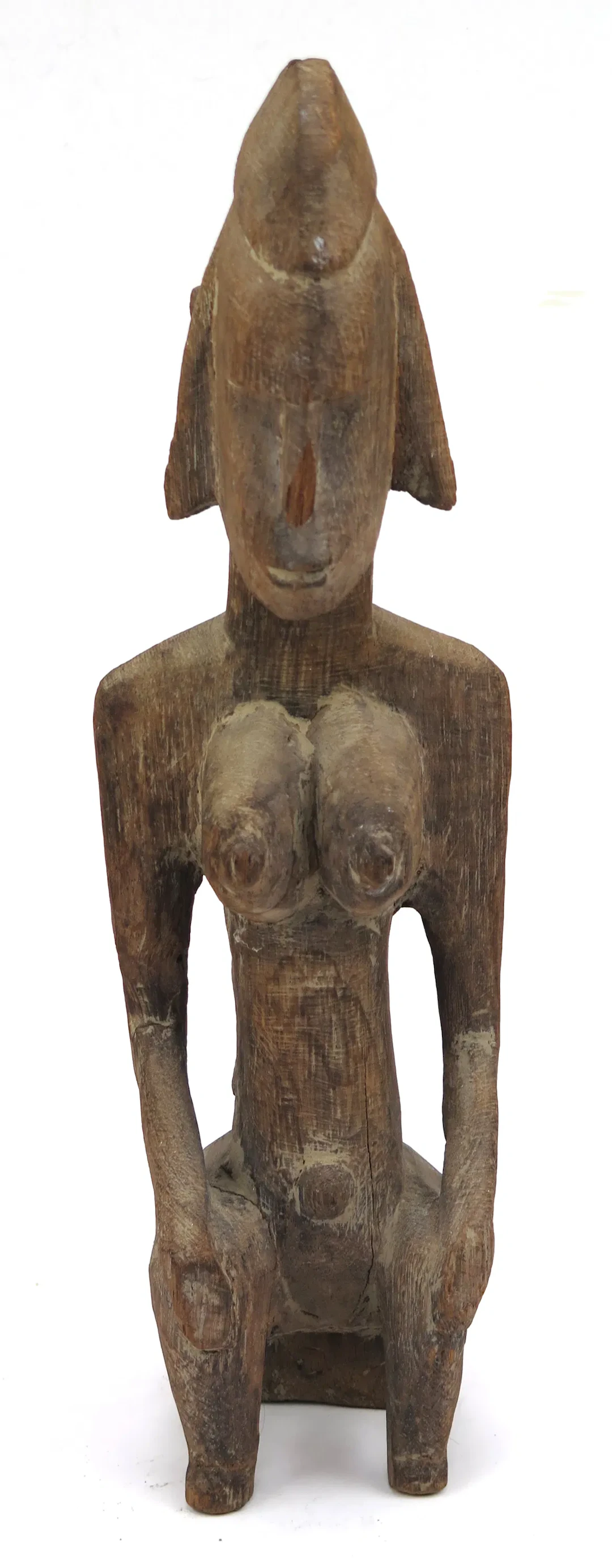 Fertilitetsfetisch, skuret trä, antagligen Fang, Gabon, 1900-tal