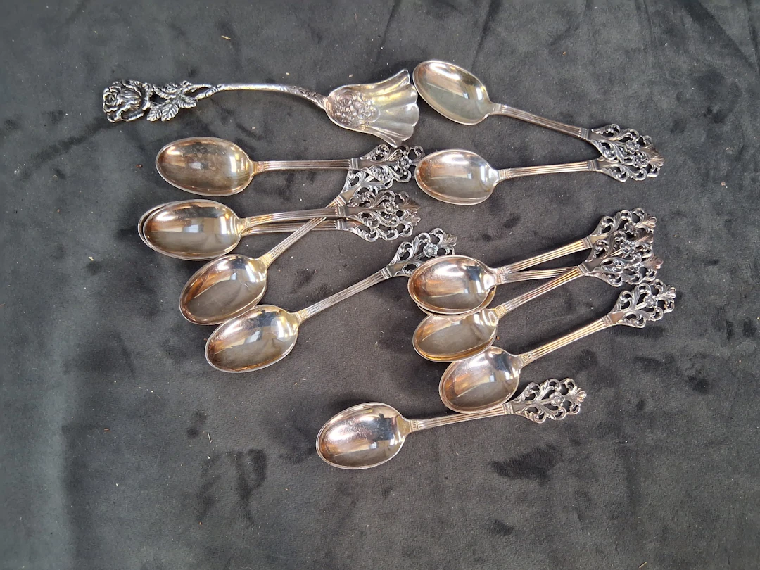 Parti silver, kaffeskedar