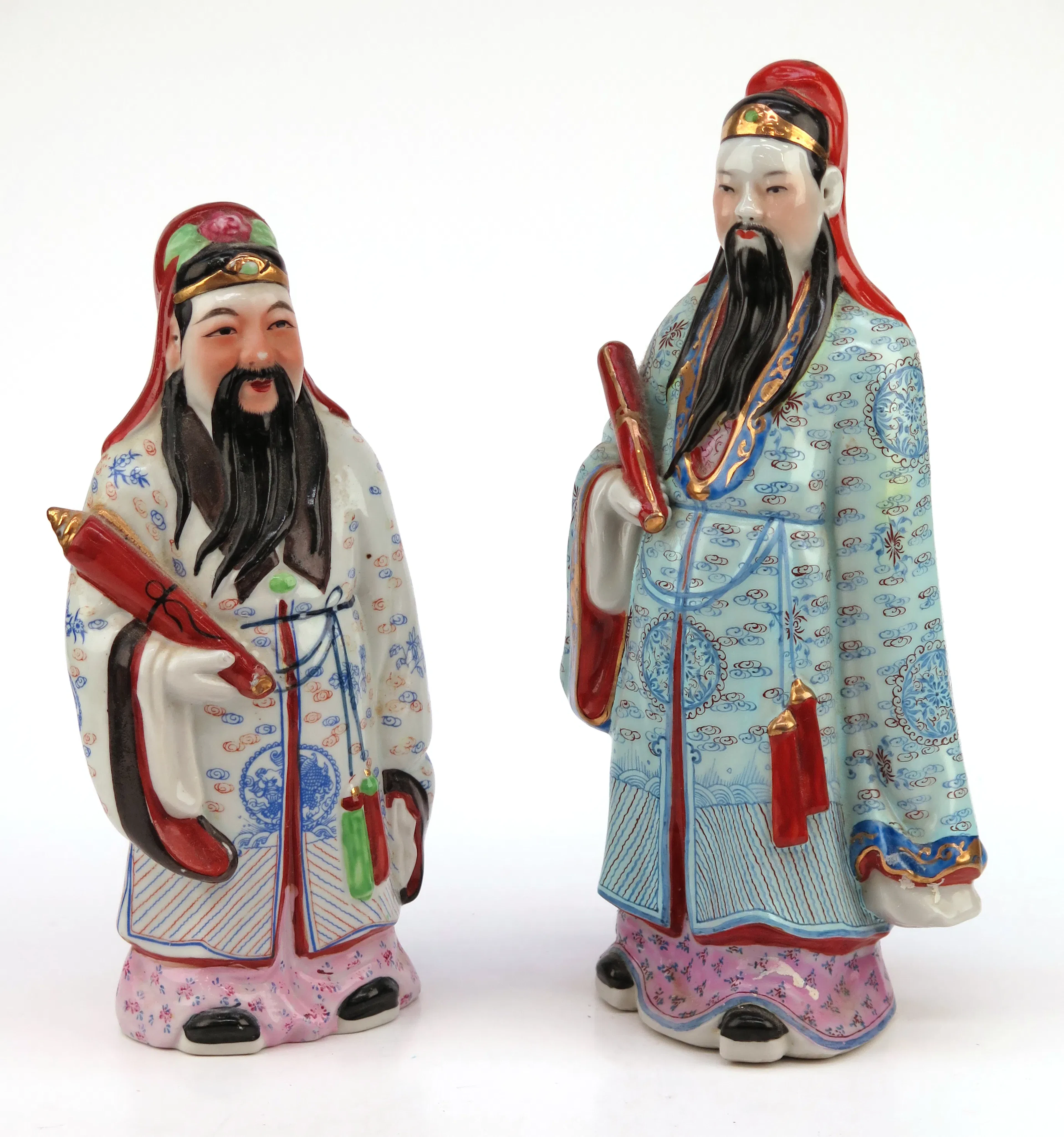 Figuriner, 2 st, porslin, Kina, 1900-talets mitt eller 2 hälft