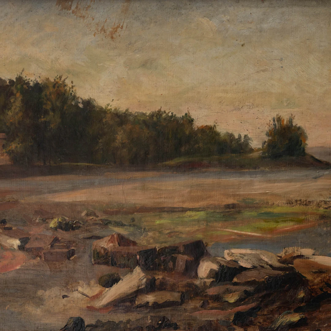 "Paisaje" Authorship: EUGENIO ARRUTI (San Sebastián, 1841 -1889)