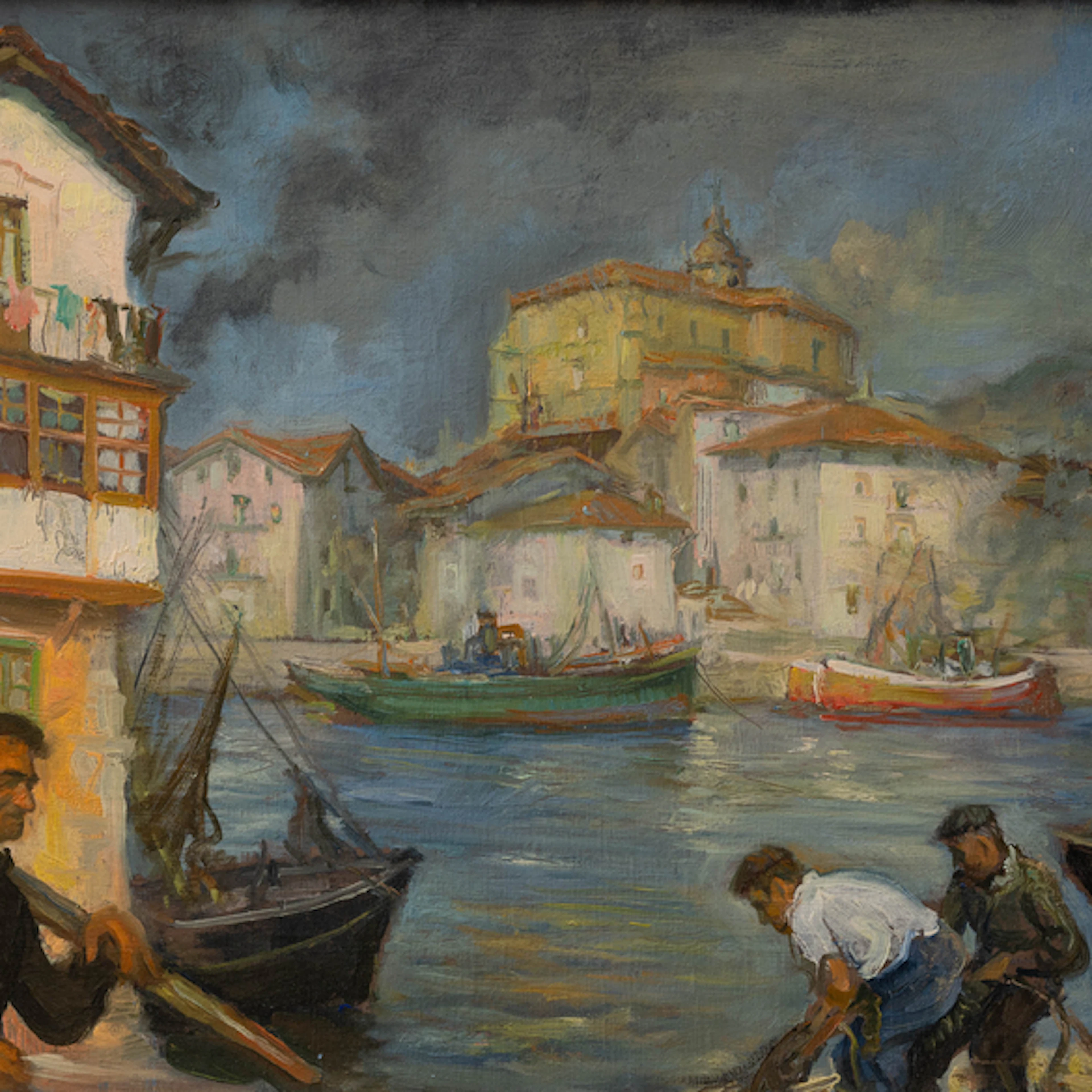 "Pescadores de Orio" Authorship: ANGEL GARAVILLA ACHAVAL (Lekeitio