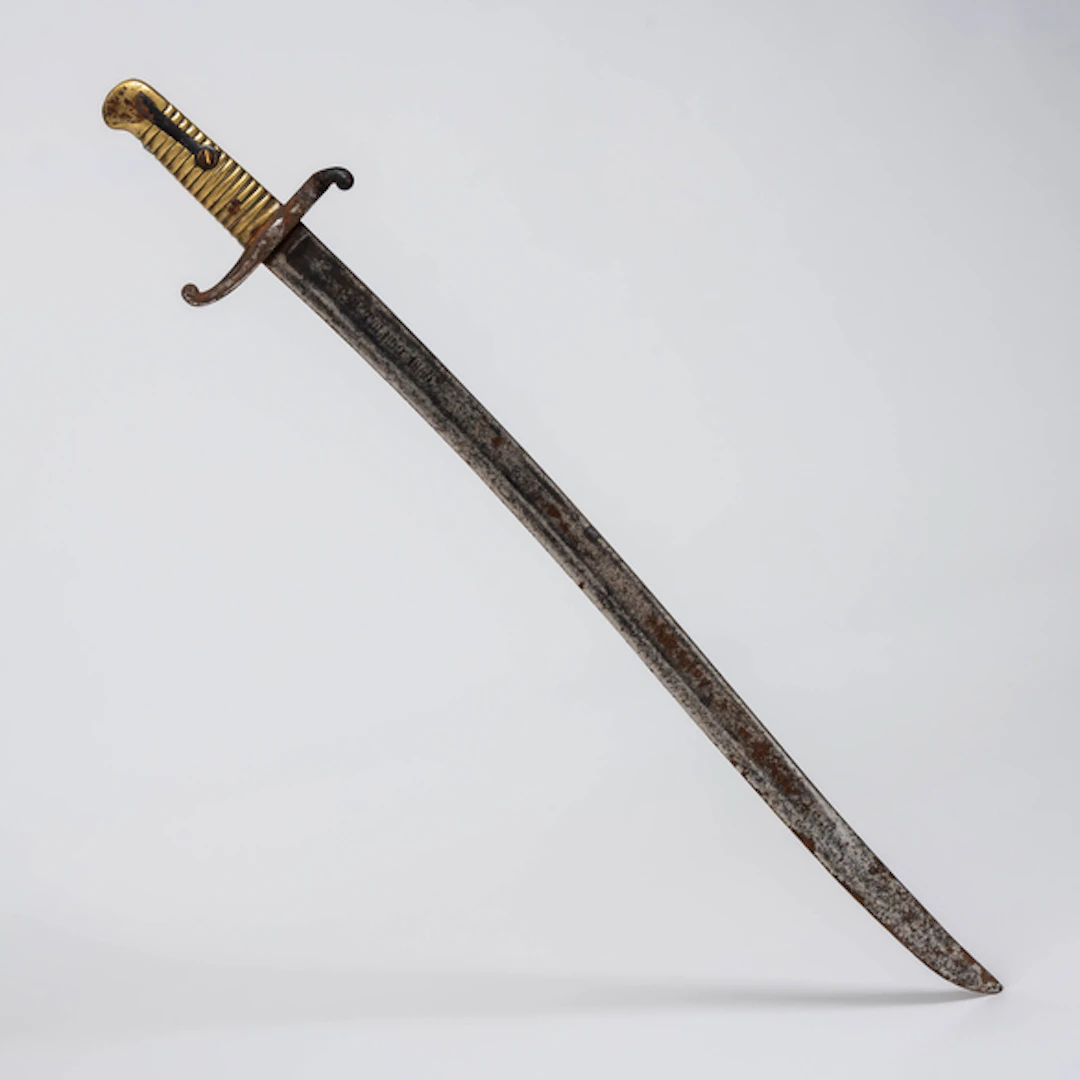 Machete de artillería Toledo de 1860 con empuñadura en bronce.