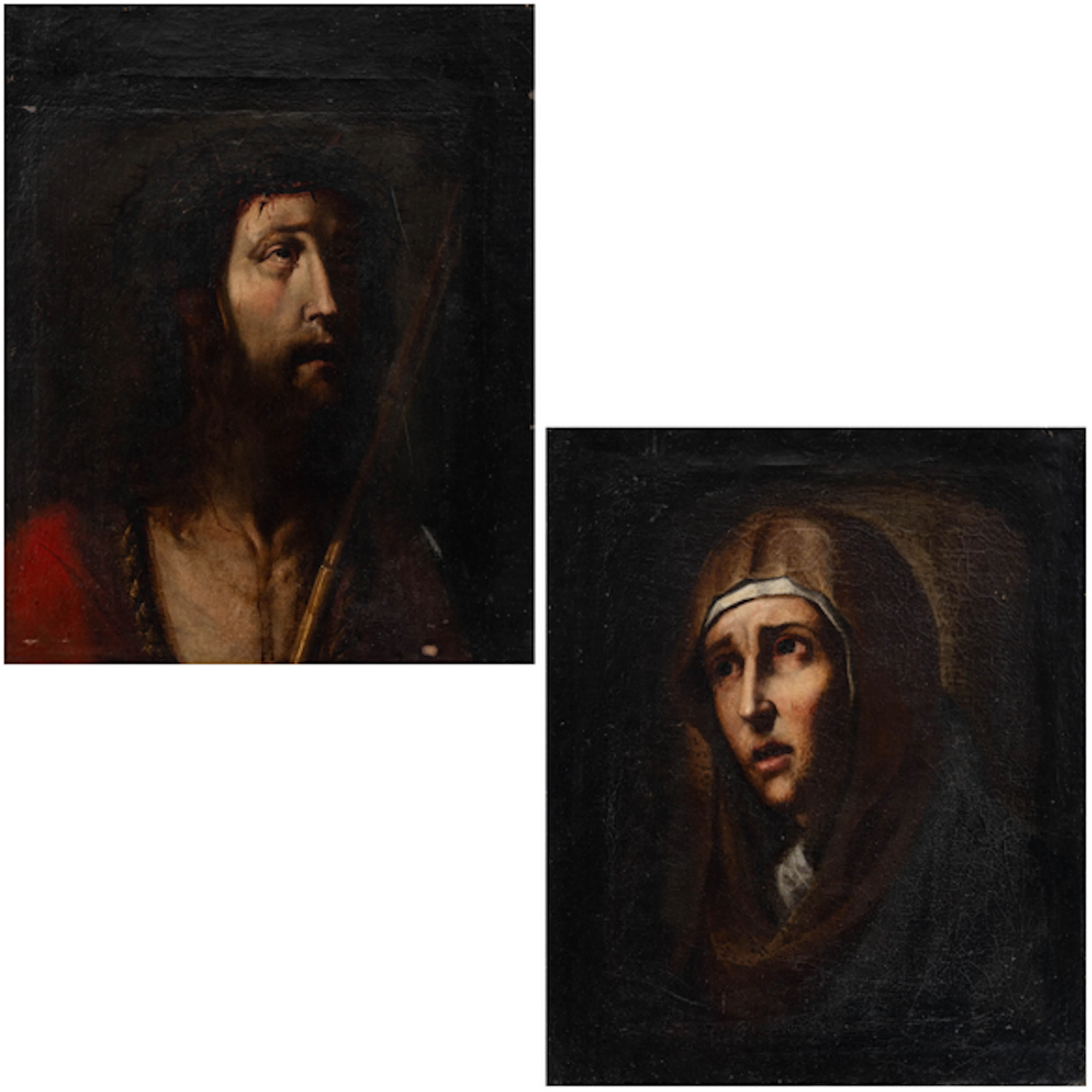 "Ecce Homo y Virgen María" Authorship: ESCUELA ESPAÑOLA DEL SIGLO XVII