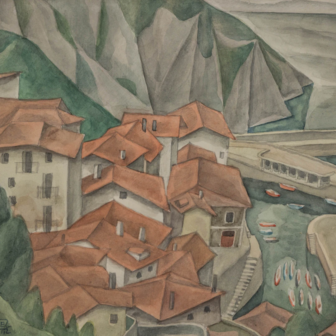 "Vista de Elantxobe" Authorship: Nicolás Martínez Ortíz de Zárate