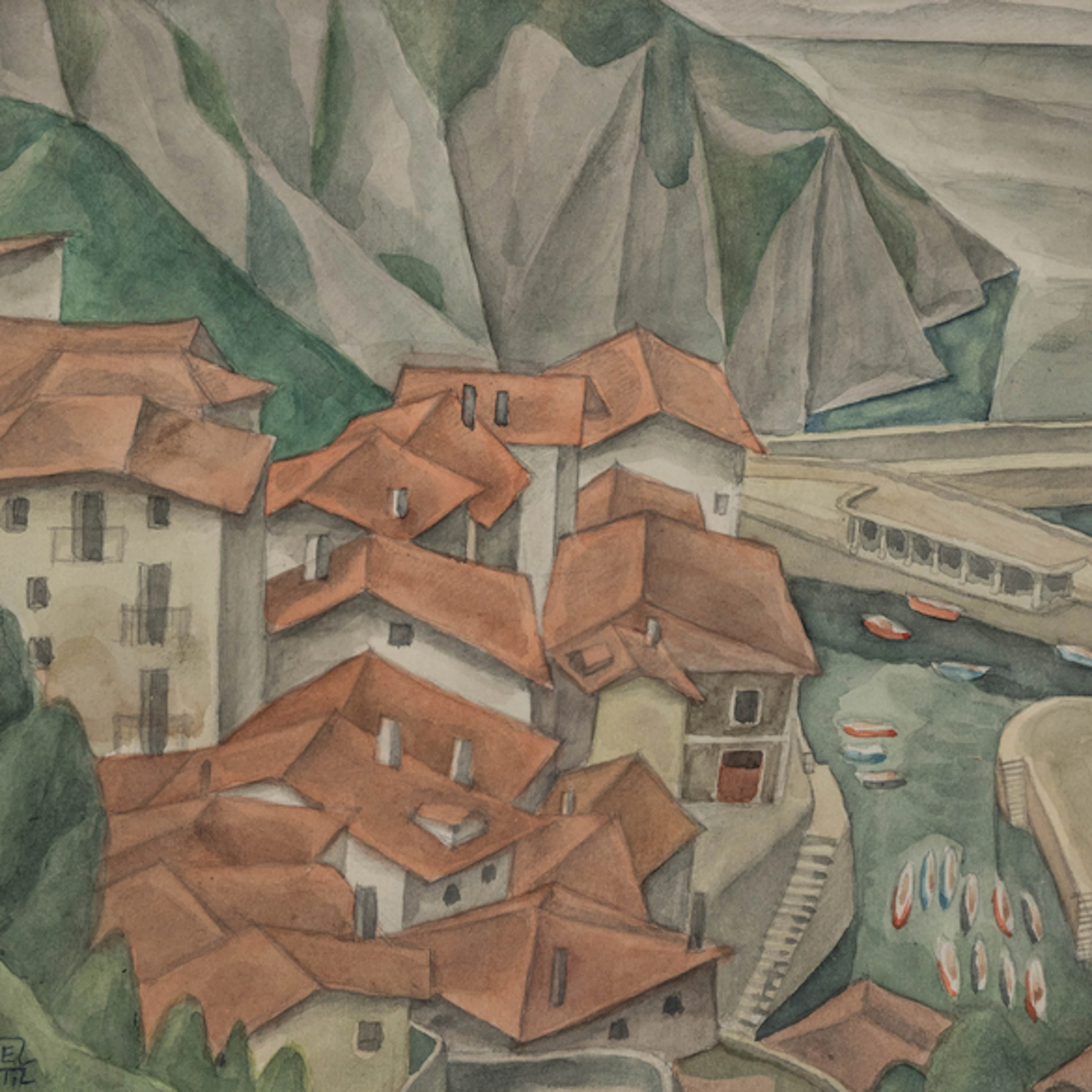 "Vista de Elantxobe" Authorship: Nicolás Martínez Ortíz de Zárate