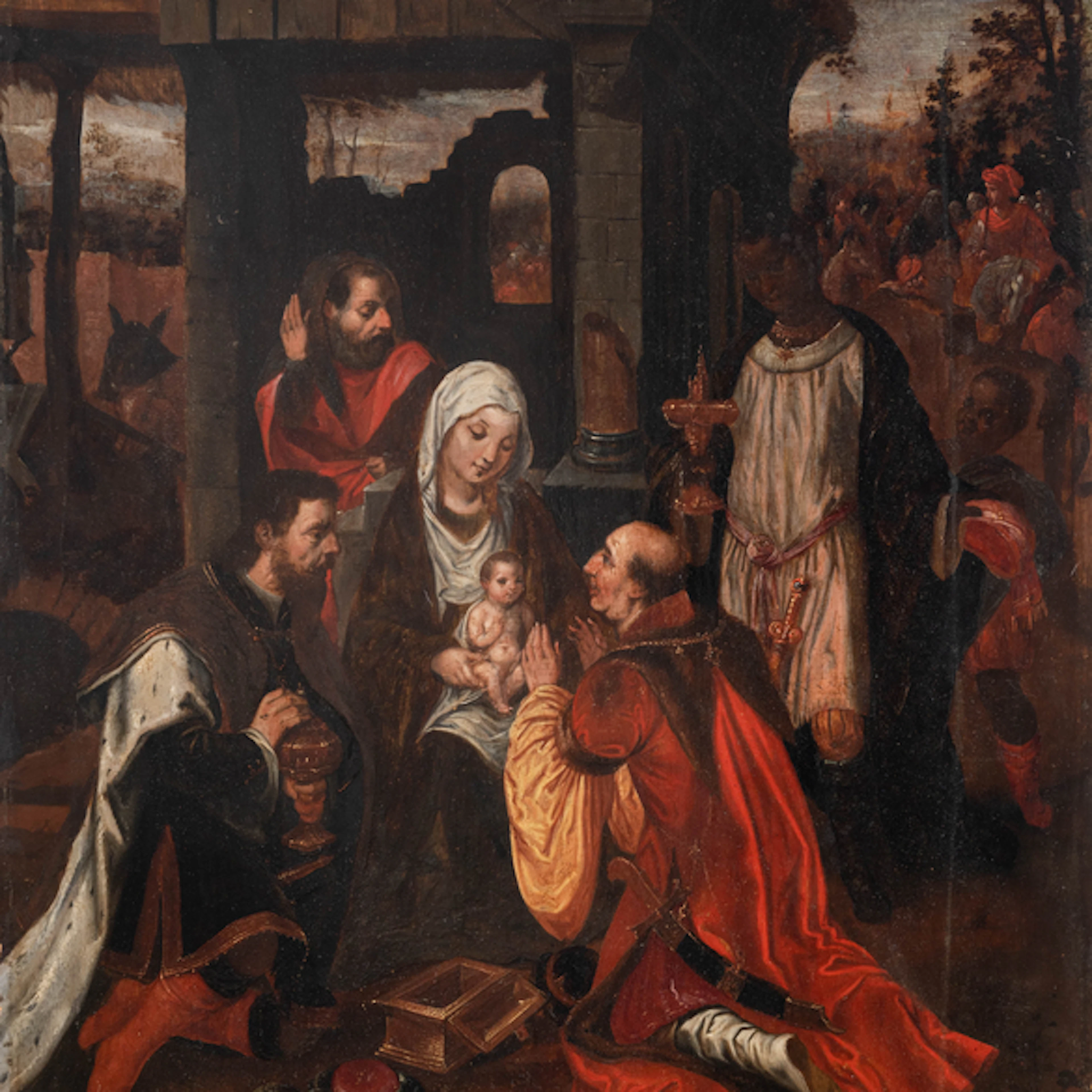 "Adoración de los Reyes Magos" Authorship: ESCUELA FLAMENCA DEL SIGLO XVII