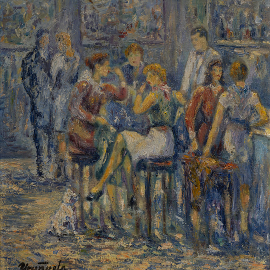 "Café de París" Authorship: JESUS URUÑUELA(Bilbao, 1898 - 1976)