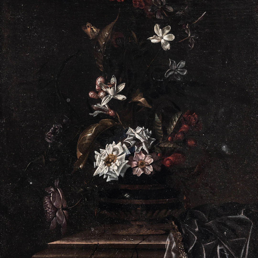 "Bodegón de flores" Authorship: ESCUELA HOLANDESA DEL SIGLO XVII-XVIII
